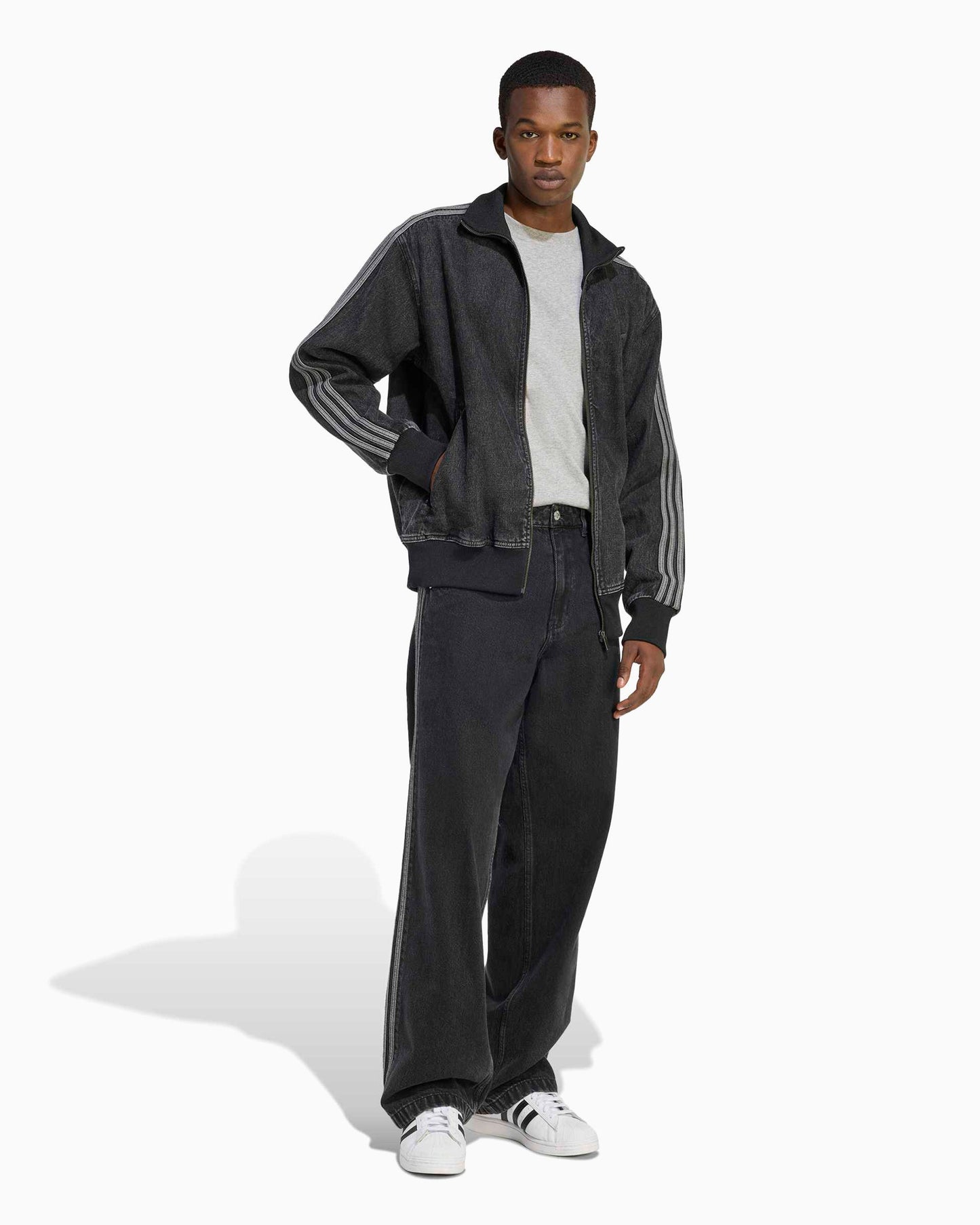 Chaqueta de chandal Relaxed adidas Originals Adicolor Denim Firebird para hombre