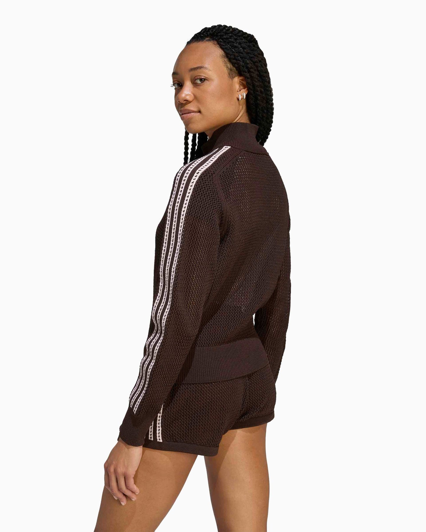 Chaqueta de chandal Slim adidas Originals Firebird Knitted Crochet para mujer