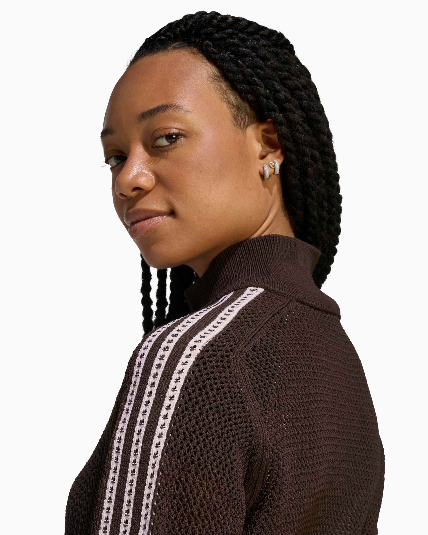 Chaqueta de chandal Slim adidas Originals Firebird Knitted Crochet para mujer