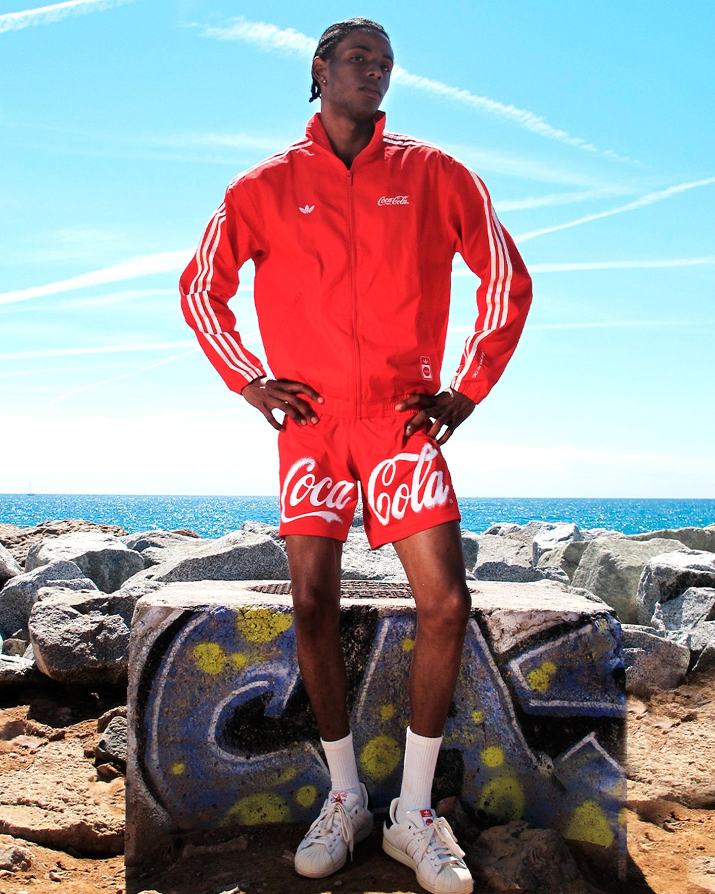 Chaqueta de chandal con logo adidas Originals x Coca-Cola Firebird Classic para hombre