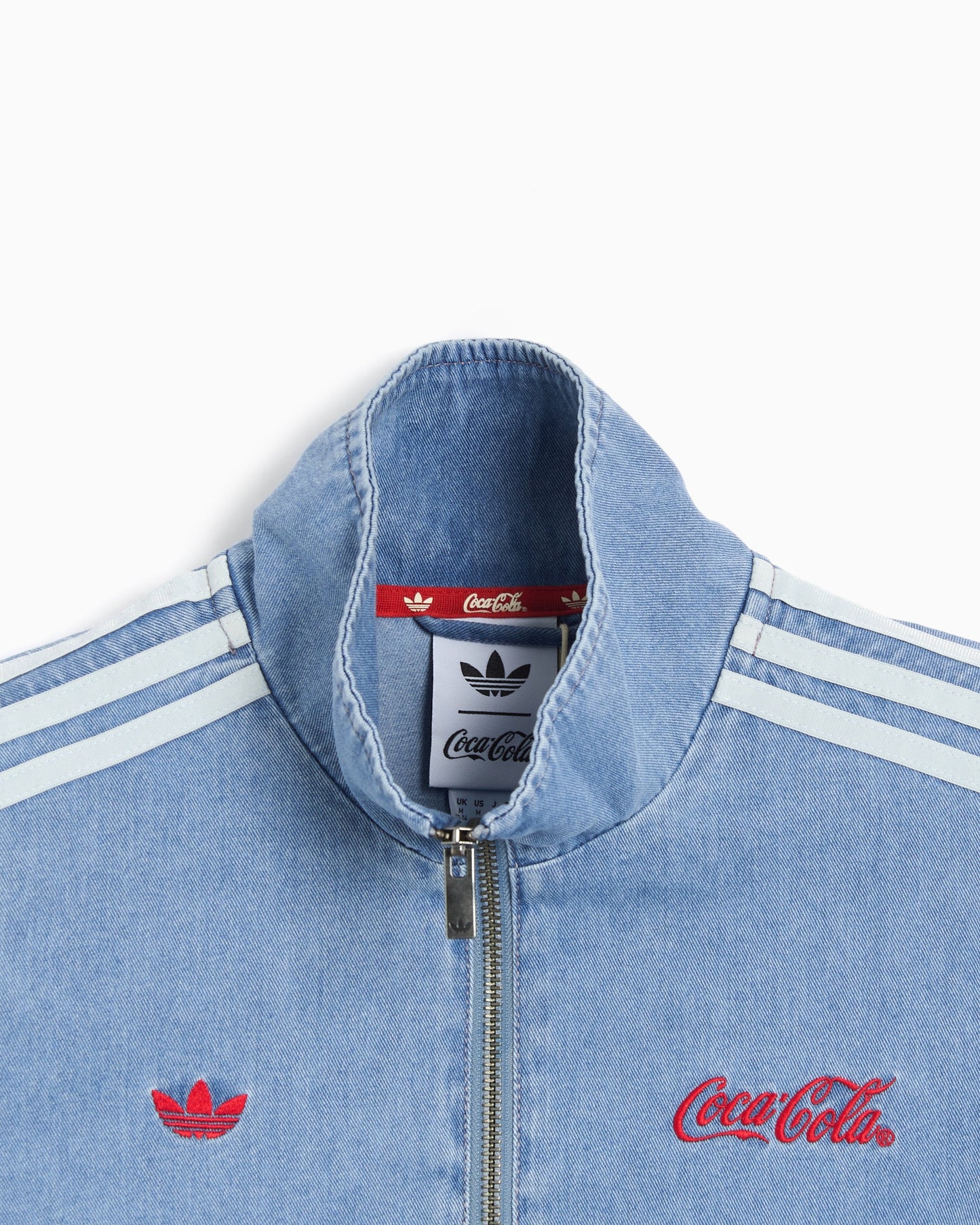 Chaqueta de chandal con logo Slim Desmontable adidas Originals x Coca-Cola Firebird Denim para mujer