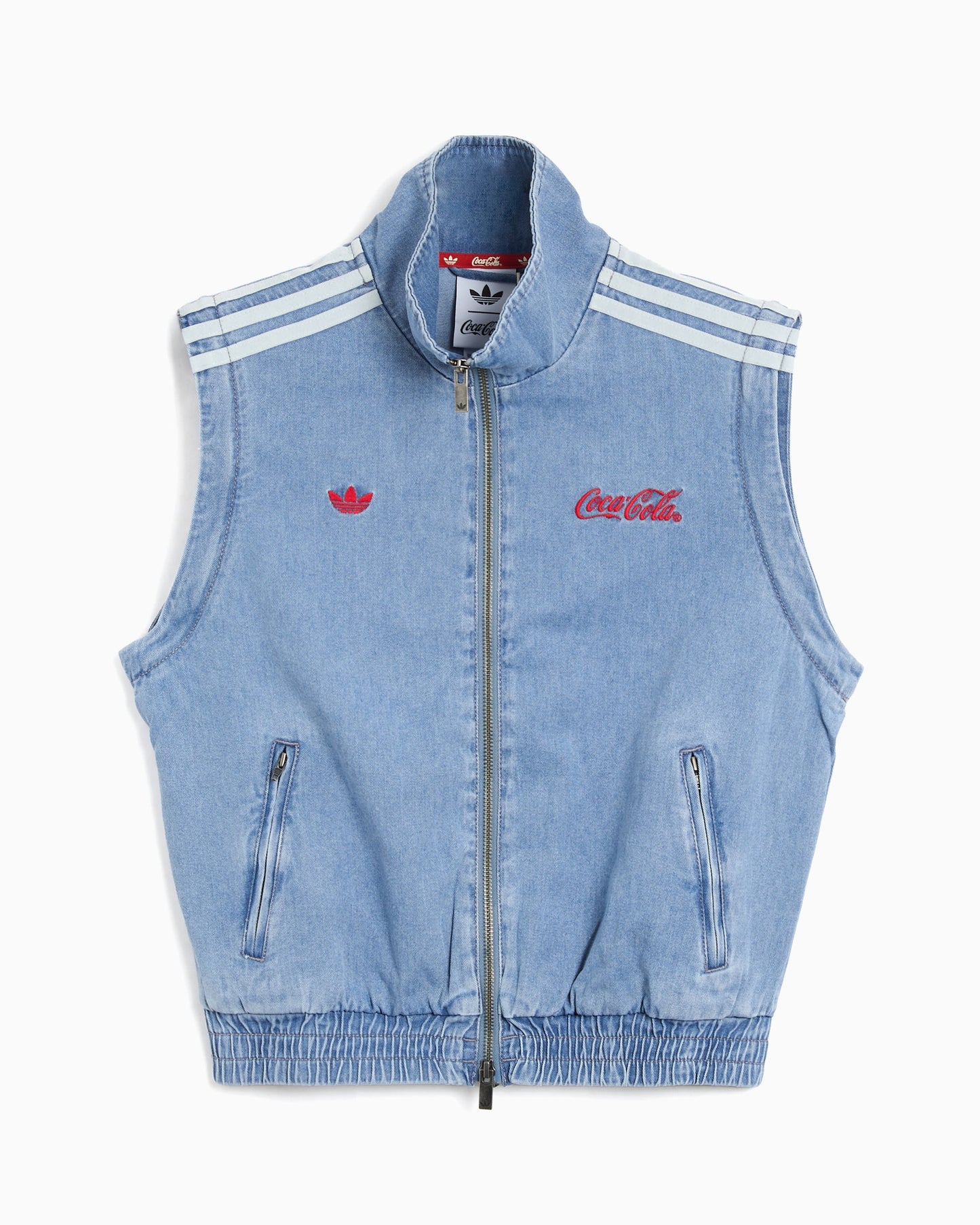 Chaqueta de chandal con logo Slim Desmontable adidas Originals x Coca-Cola Firebird Denim para mujer