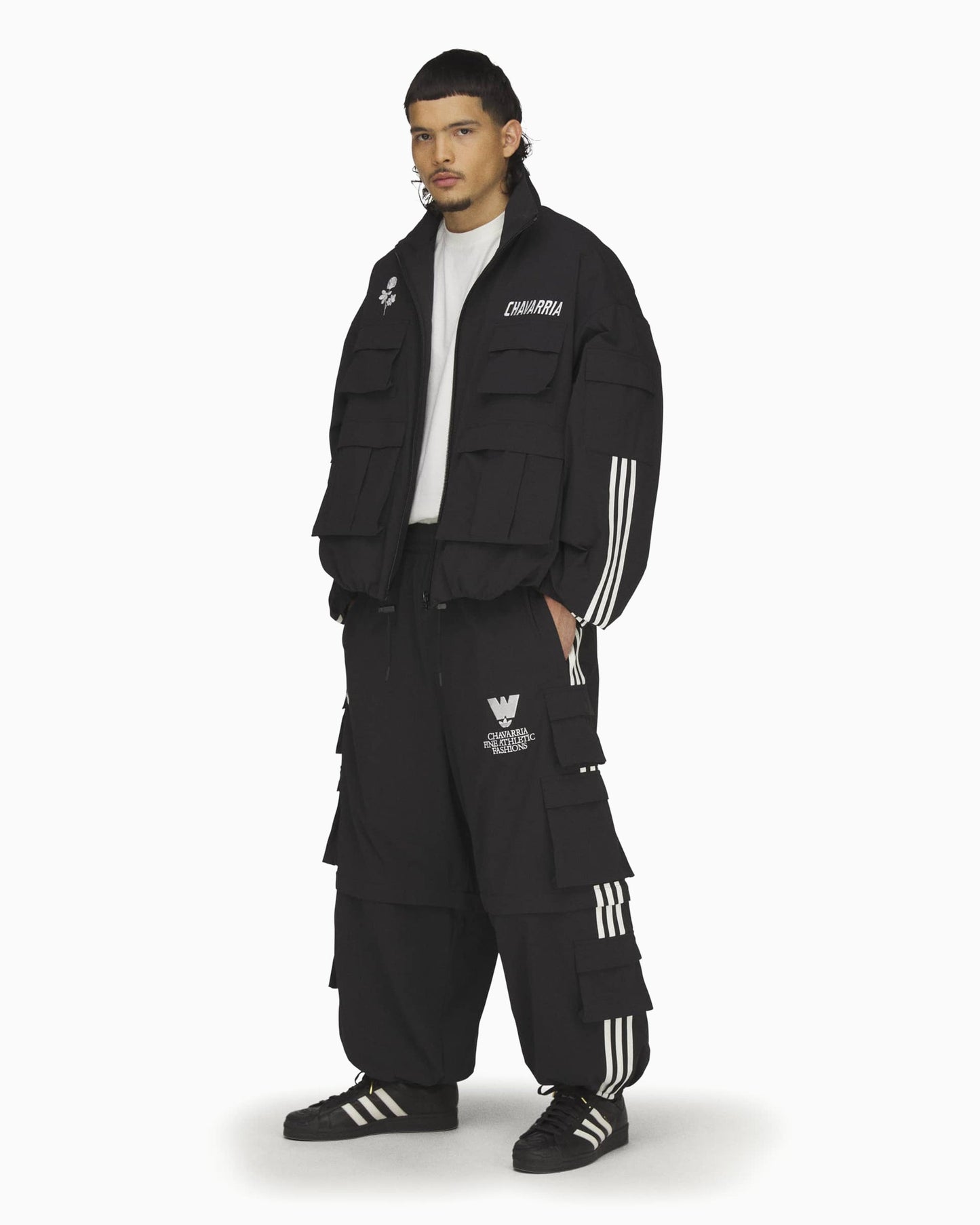 Chaqueta de chandal con logo Relaxed adidas Originals x Willy Chavarria Cargo para hombre