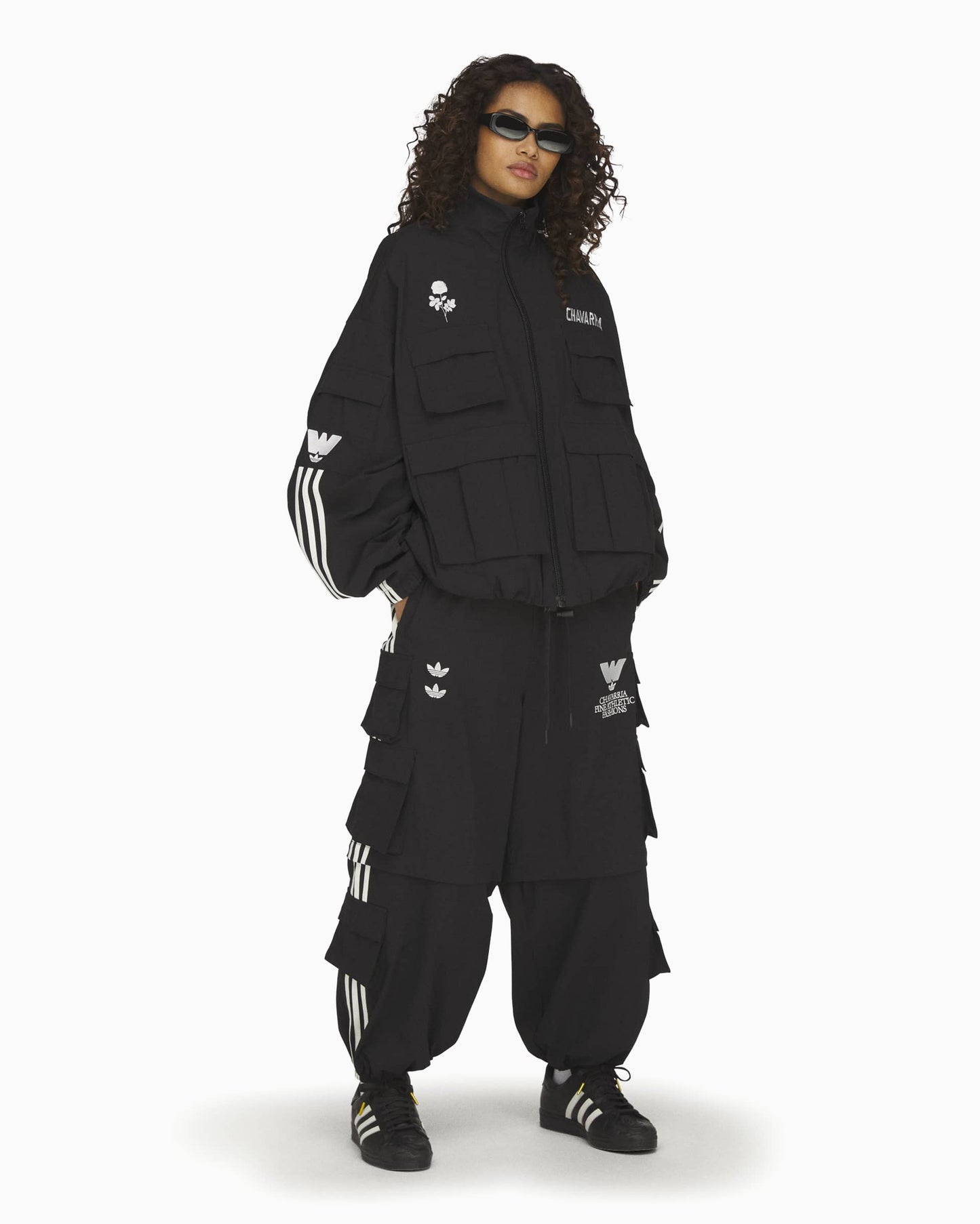 Chaqueta de chandal con logo Relaxed adidas Originals x Willy Chavarria Cargo para hombre
