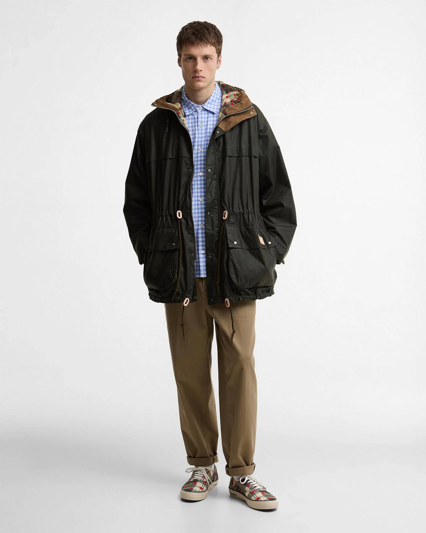 Chaqueta impermeable Relaxed Barbour x Paul Smith Durham Wax para hombre