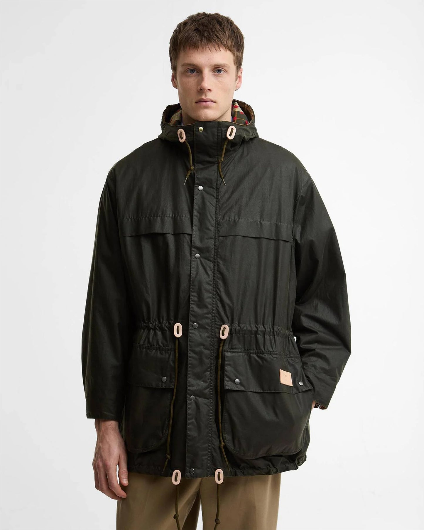 Chaqueta impermeable Relaxed Barbour x Paul Smith Durham Wax para hombre