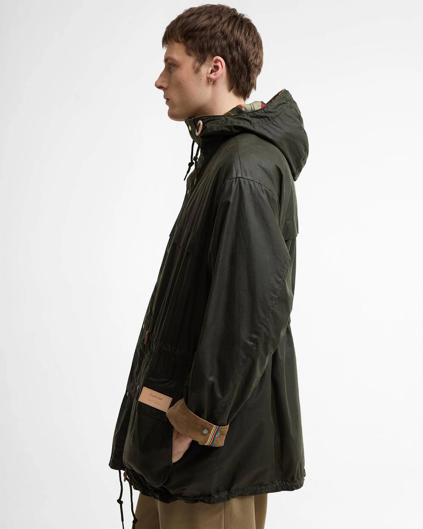 Chaqueta impermeable Relaxed Barbour x Paul Smith Durham Wax para hombre