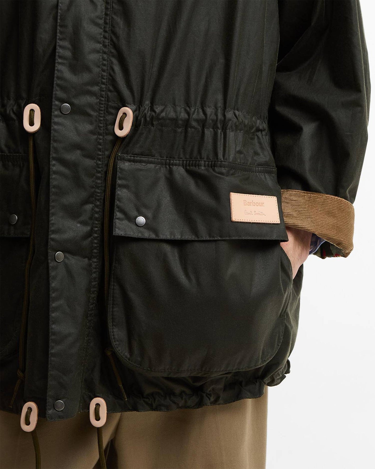 Chaqueta impermeable Relaxed Barbour x Paul Smith Durham Wax para hombre