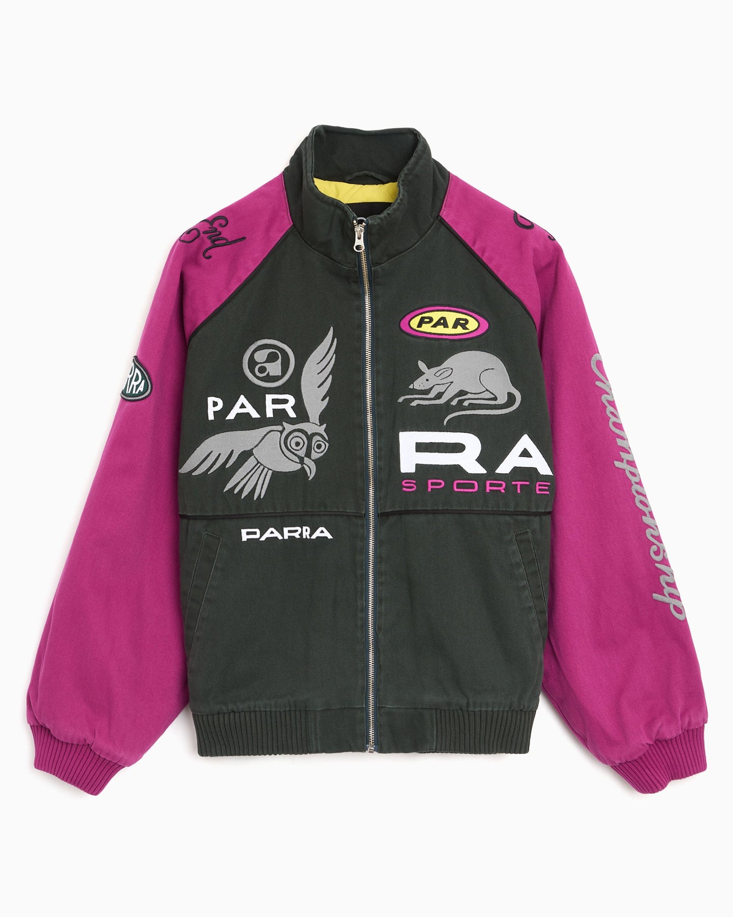 Bomber con parches Boxy by Parra Owl Meets Rat para hombre