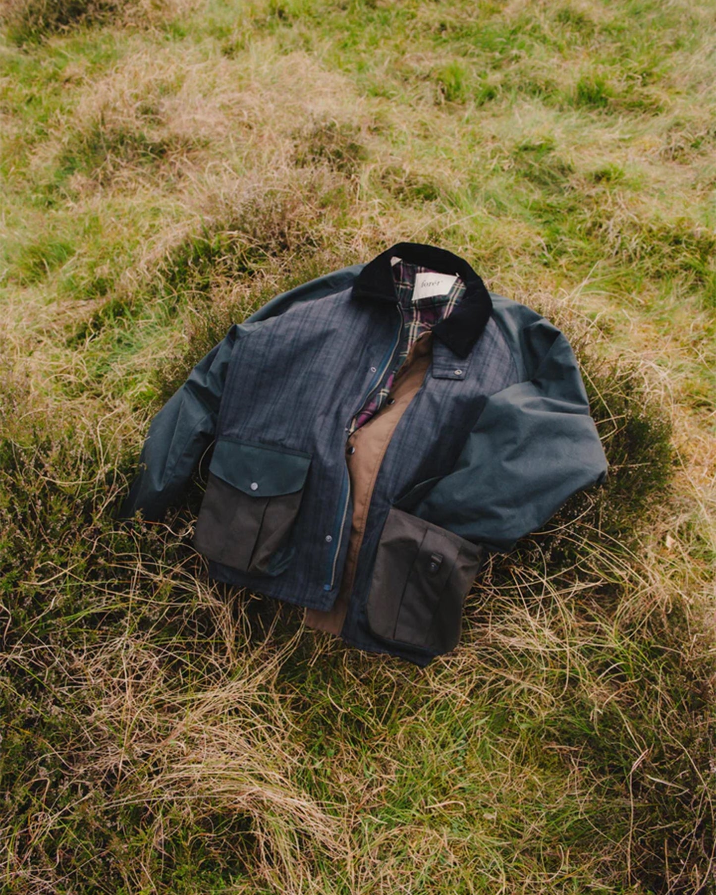 Chaqueta impermeable de cuadros forét Bivouac Oilskin para hombre