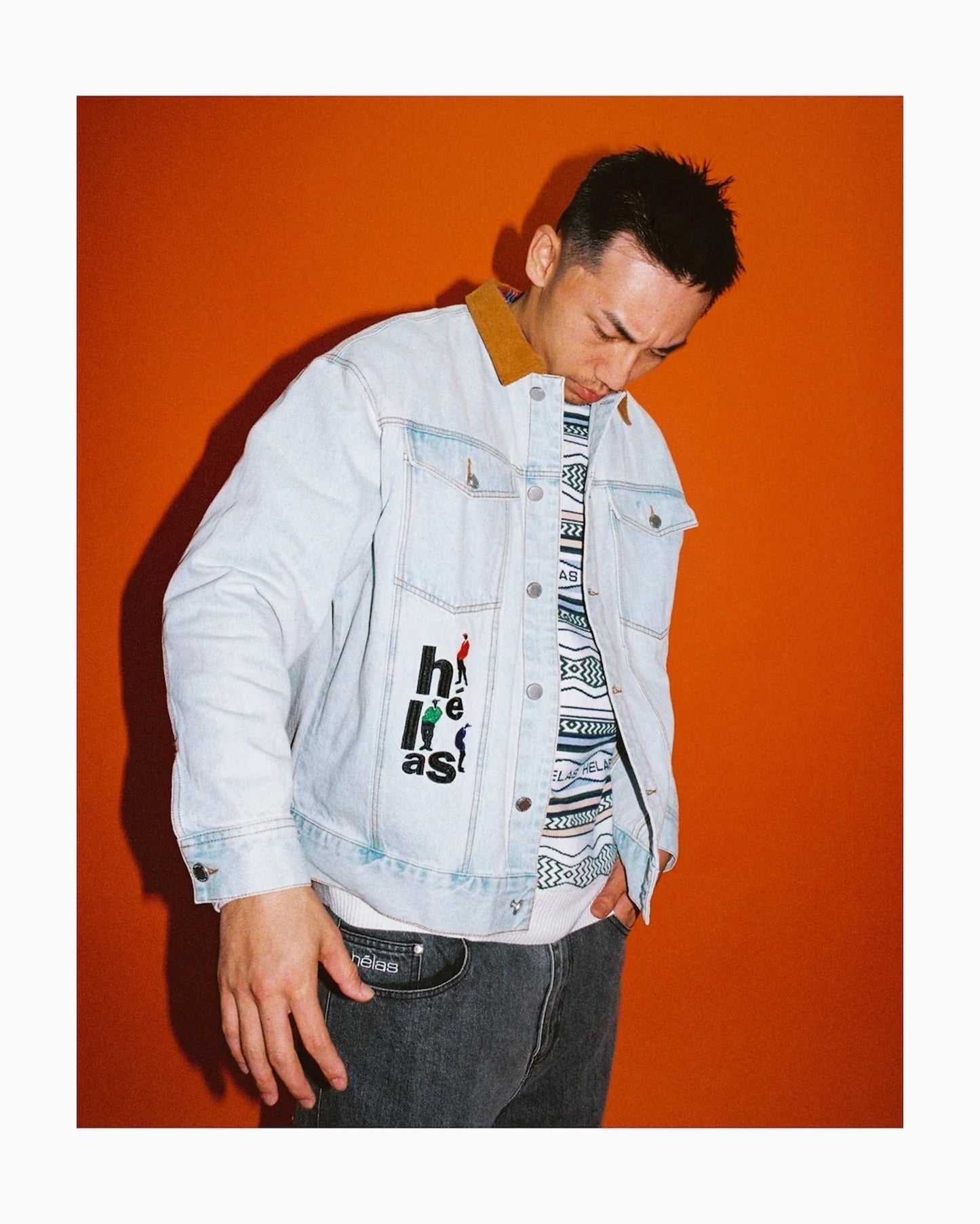 Chaqueta vaquera bordado Hélas. Jazzy para hombre