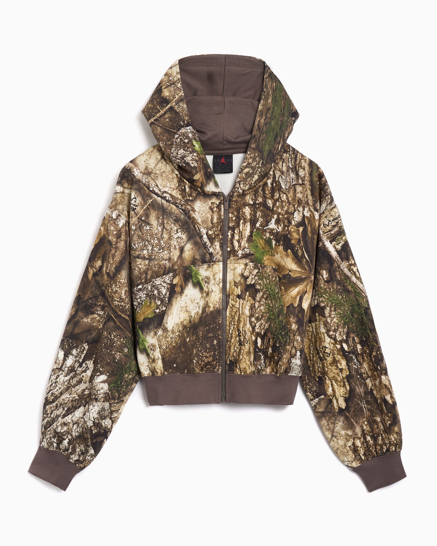 Chaqueta ligera camuflaje Crop hojas Jordan Brooklyn Realtree Fleece para mujer