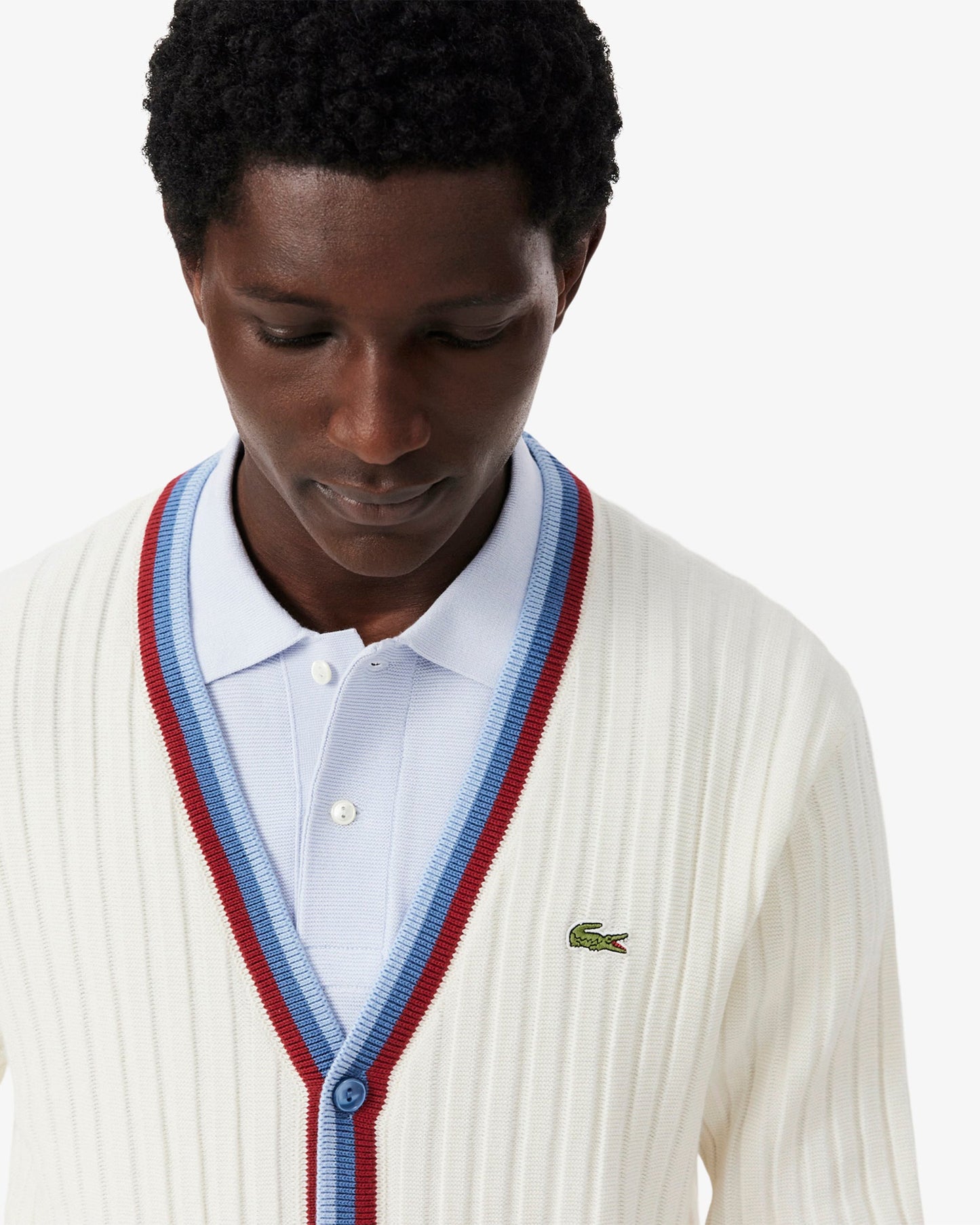 Cardigan con logo Lacoste Re-edition para hombre