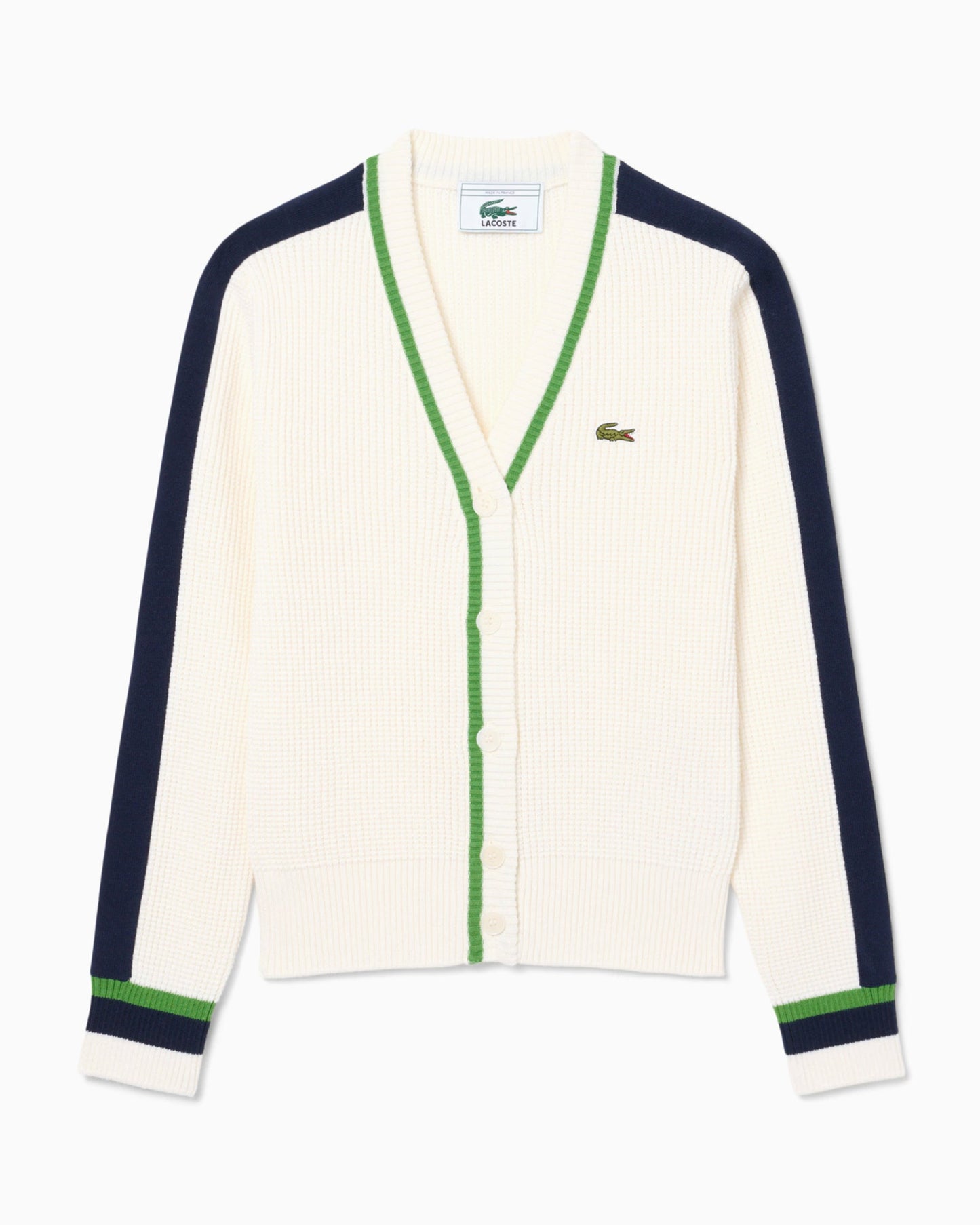 Cardigan con logo Slim Lacoste Re-edition para mujer