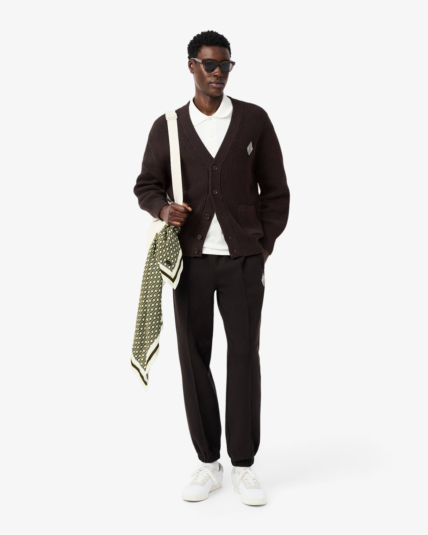 Cardigan con logo Relaxed Lacoste Retro para hombre