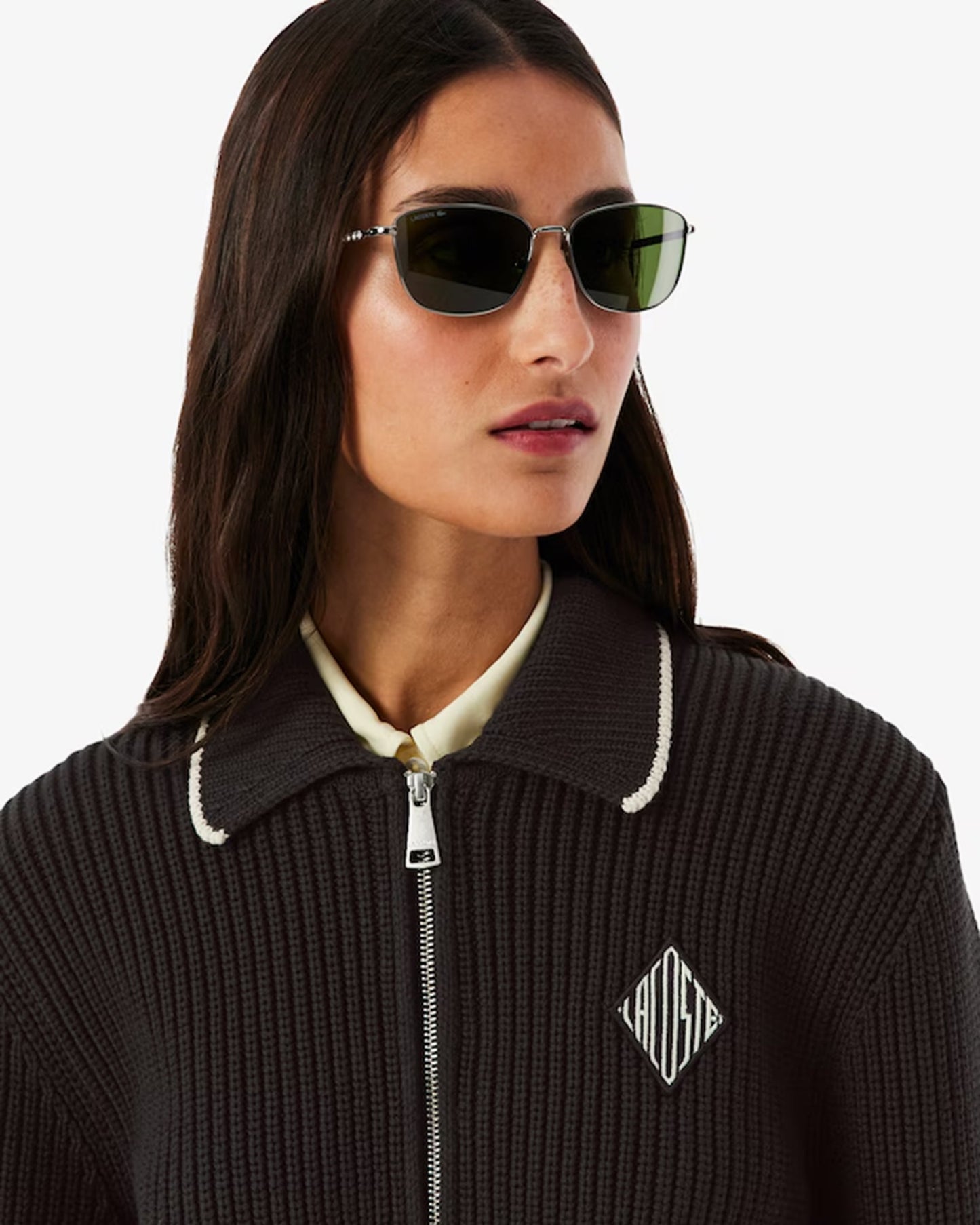 Cardigan con logo Relaxed Lacoste Retro para mujer