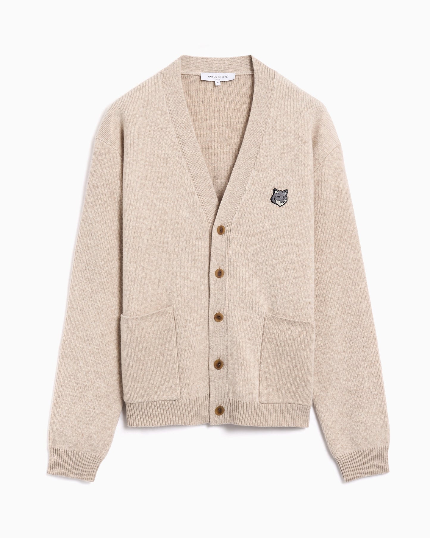 Cardigan Relaxed Maison Kitsuné Fox Head para hombre