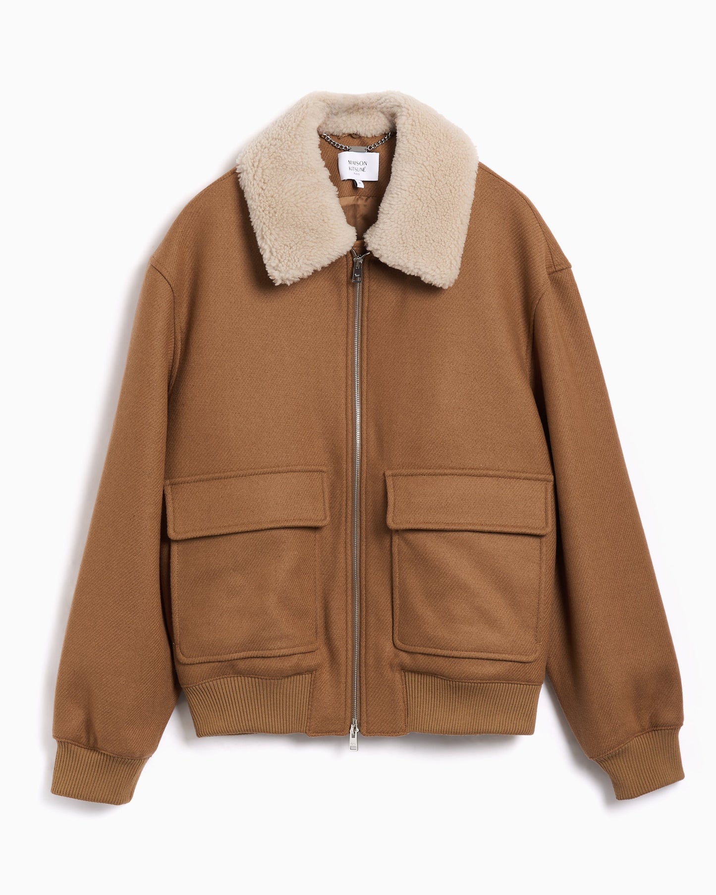 Bomber Relaxed Maison Kitsuné Shearling Collar para hombre
