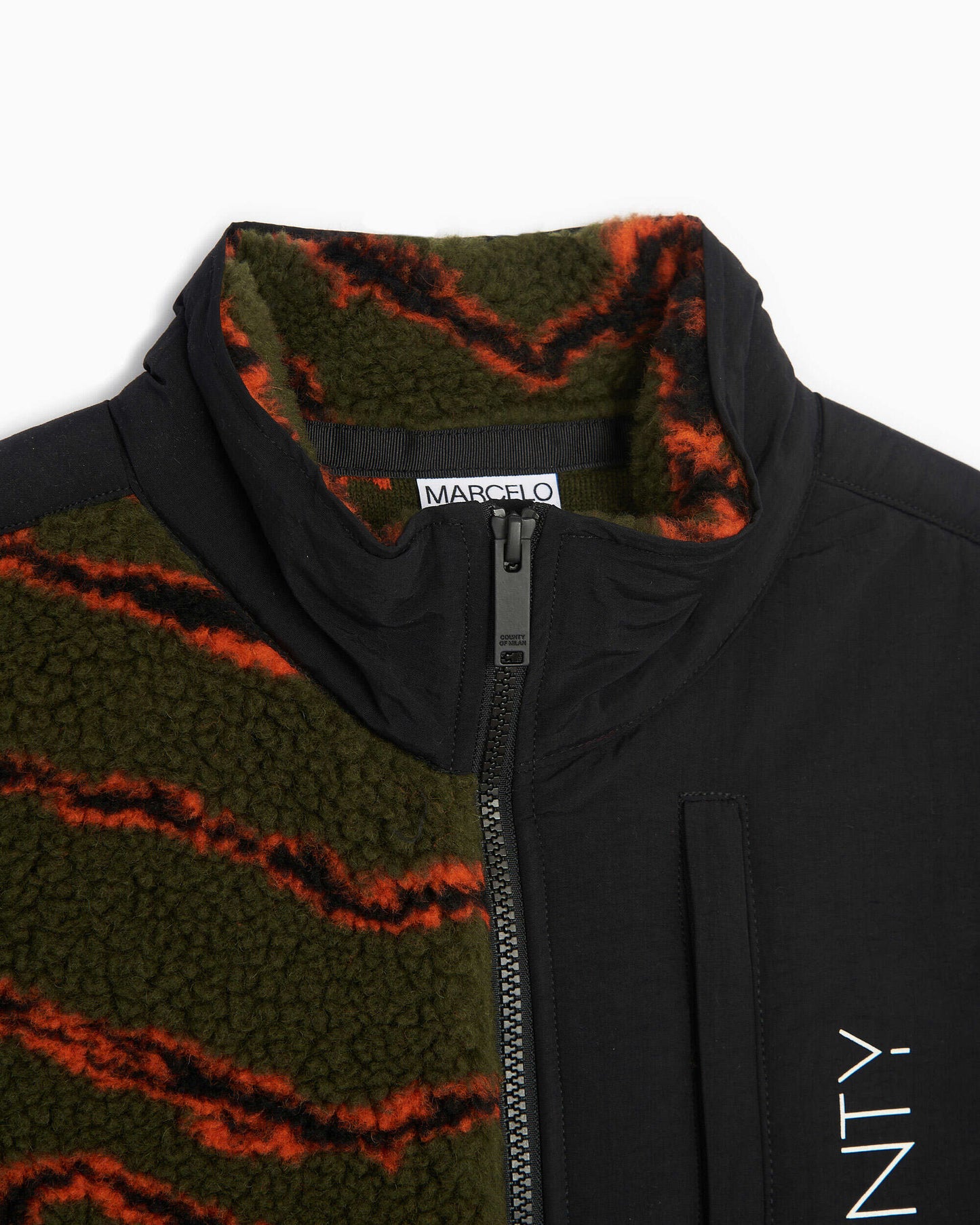 Chaleco Marcelo Burlon All Over Camou Pile Zip Men's Vest para hombre