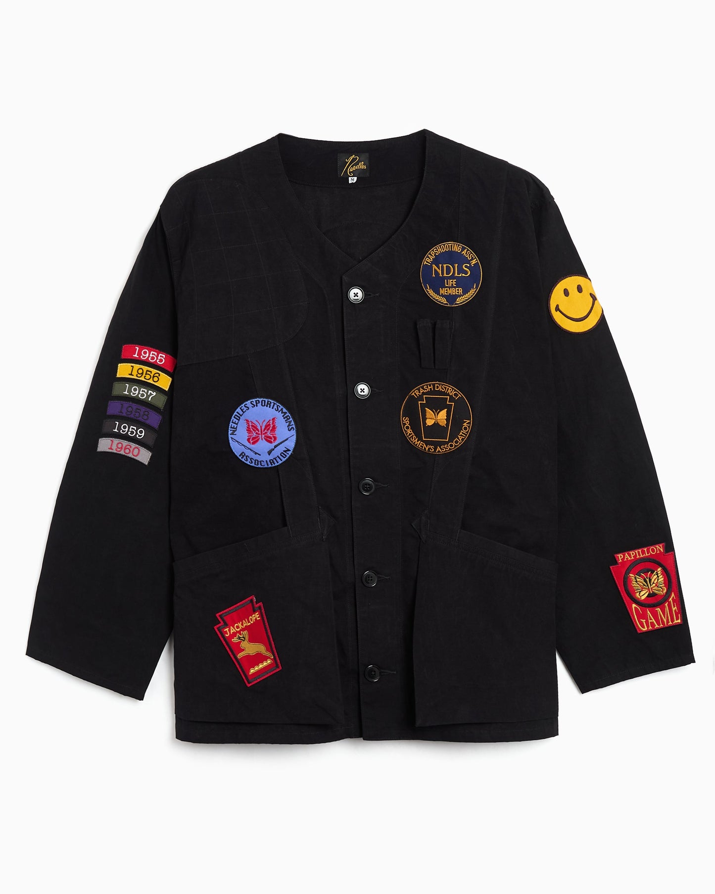 Chaqueta guateada bordado Relaxed Needles Shooting para hombre