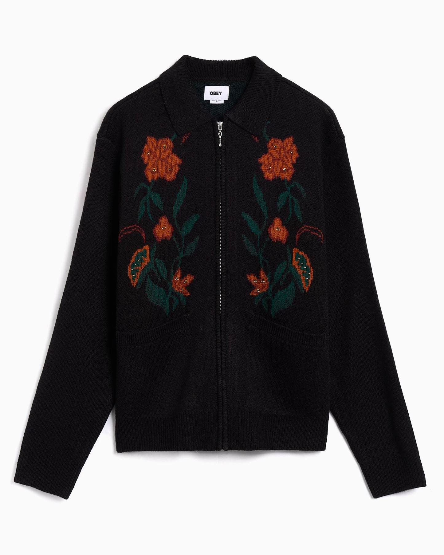 Cardigan OBEY Clothing Floral para hombre
