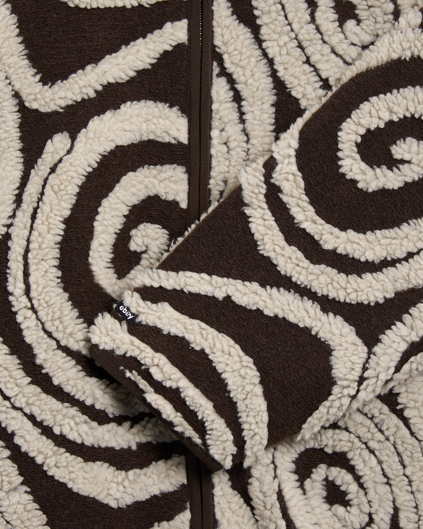 Forro polar Relaxed OBEY Clothing Swirls Jacquard para mujer