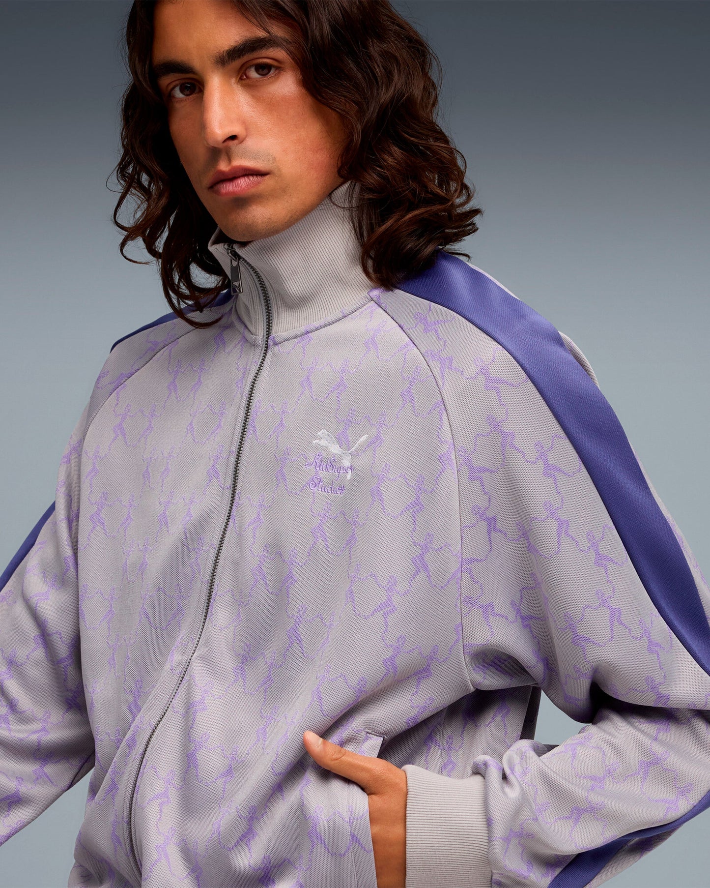 Chaqueta de chandal con gráfico Relaxed Puma x KidSuper T7 para hombre
