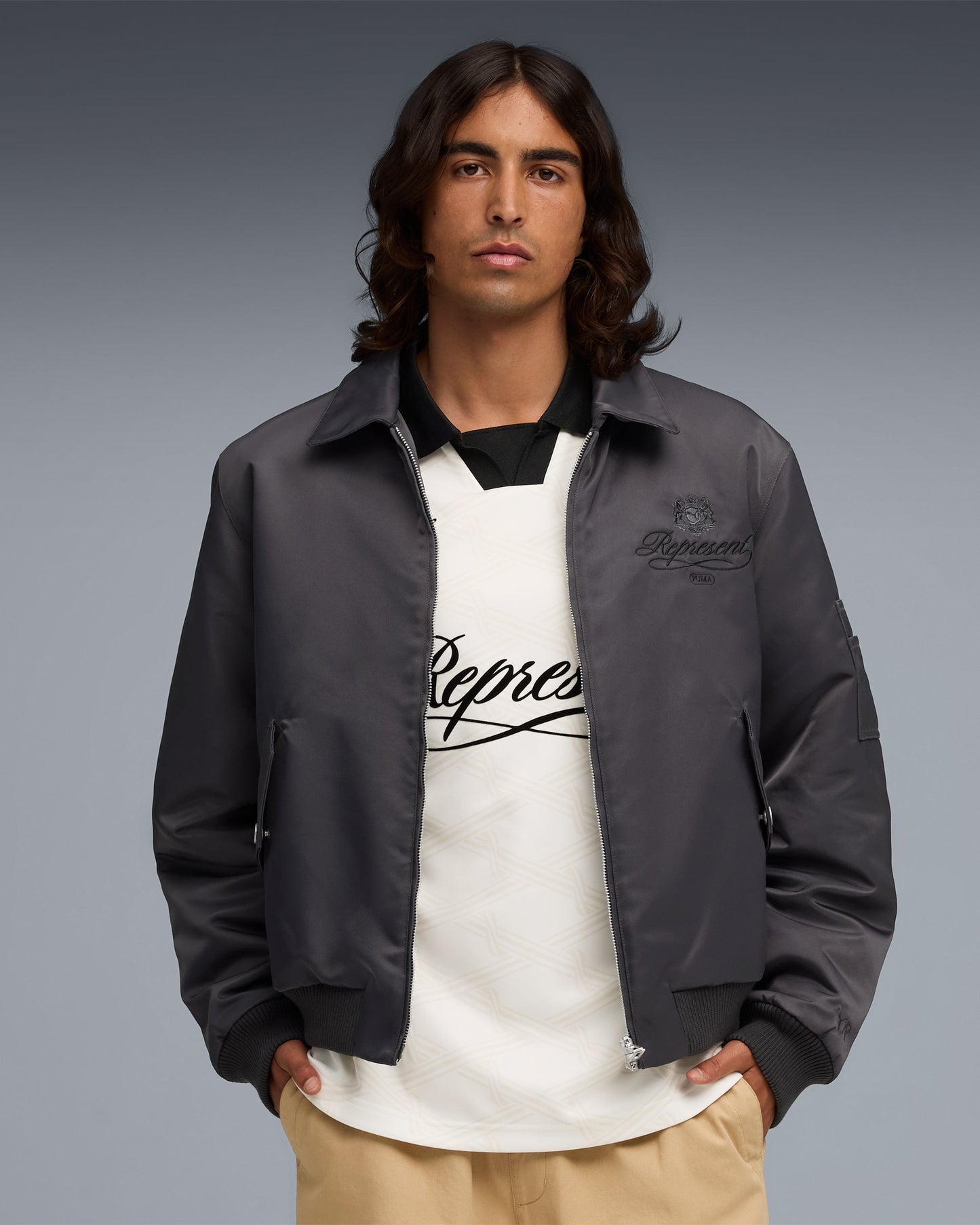 Bomber con logo Puma x REPRESENT Unisex