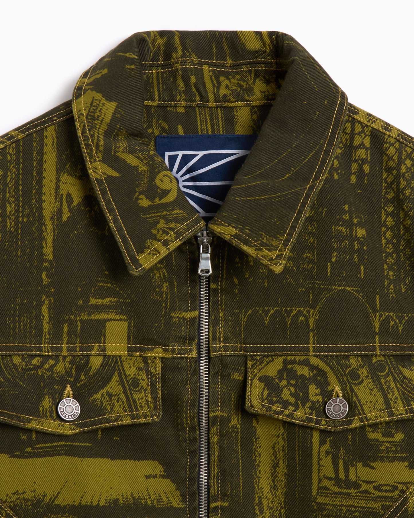 Chaqueta vaquera Rassvet Printed Castle Men's Denim Jacket para hombre