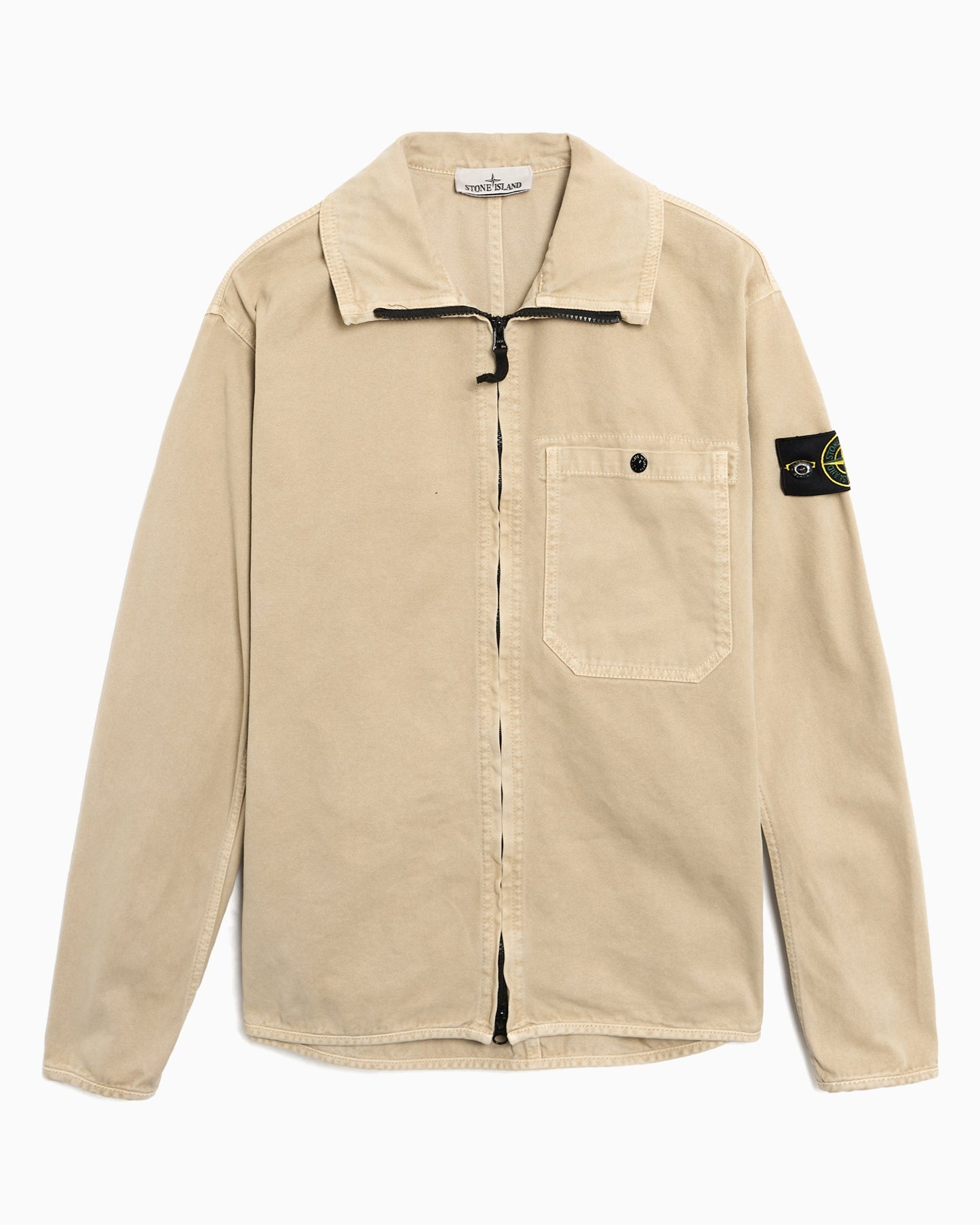 Sobrecamisa Relaxed Stone Island Panama Cotton "Old" Effect para hombre