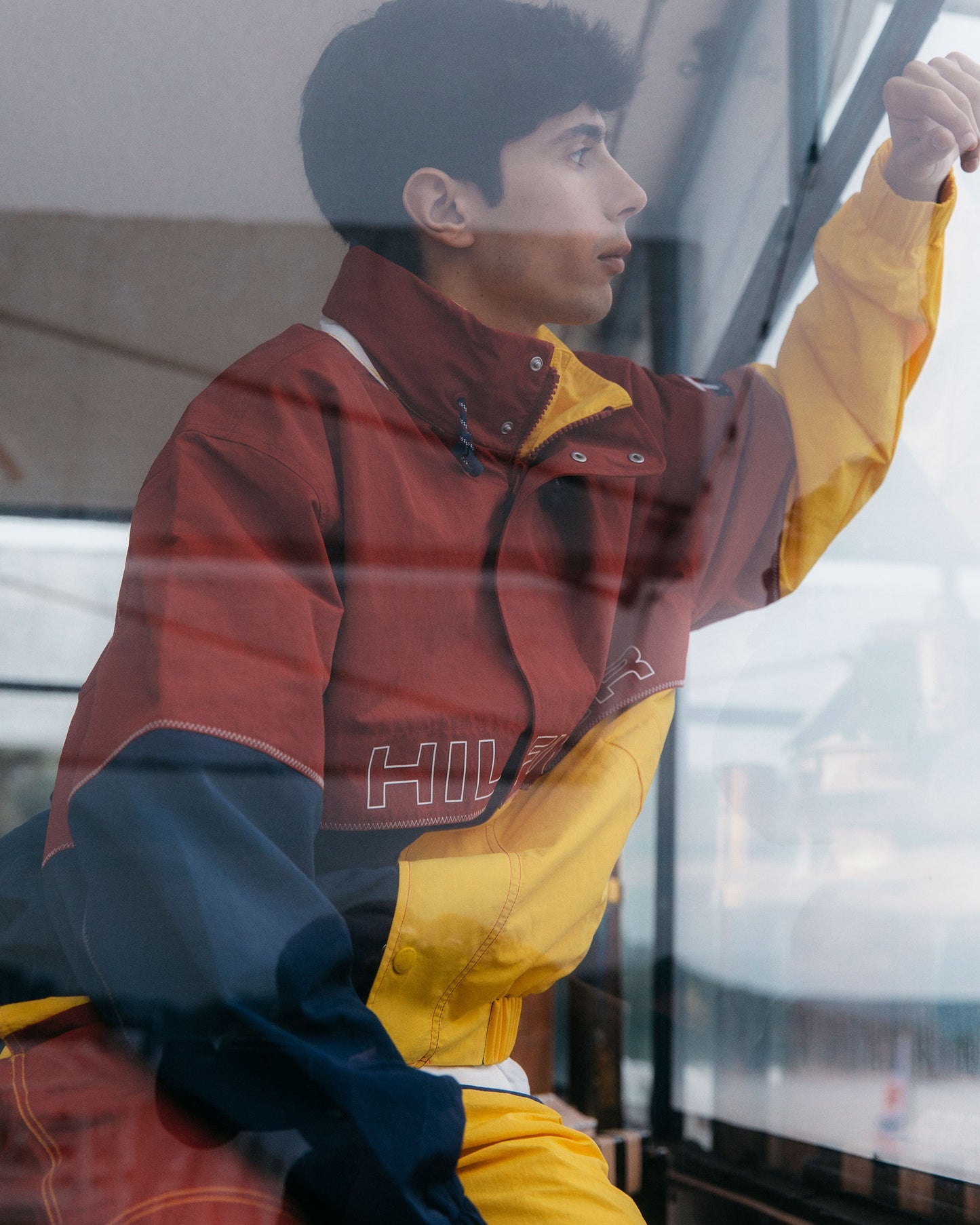 Chaqueta impermeable Relaxed Tommy Hilfiger Sailing Color Block Regatta para hombre
