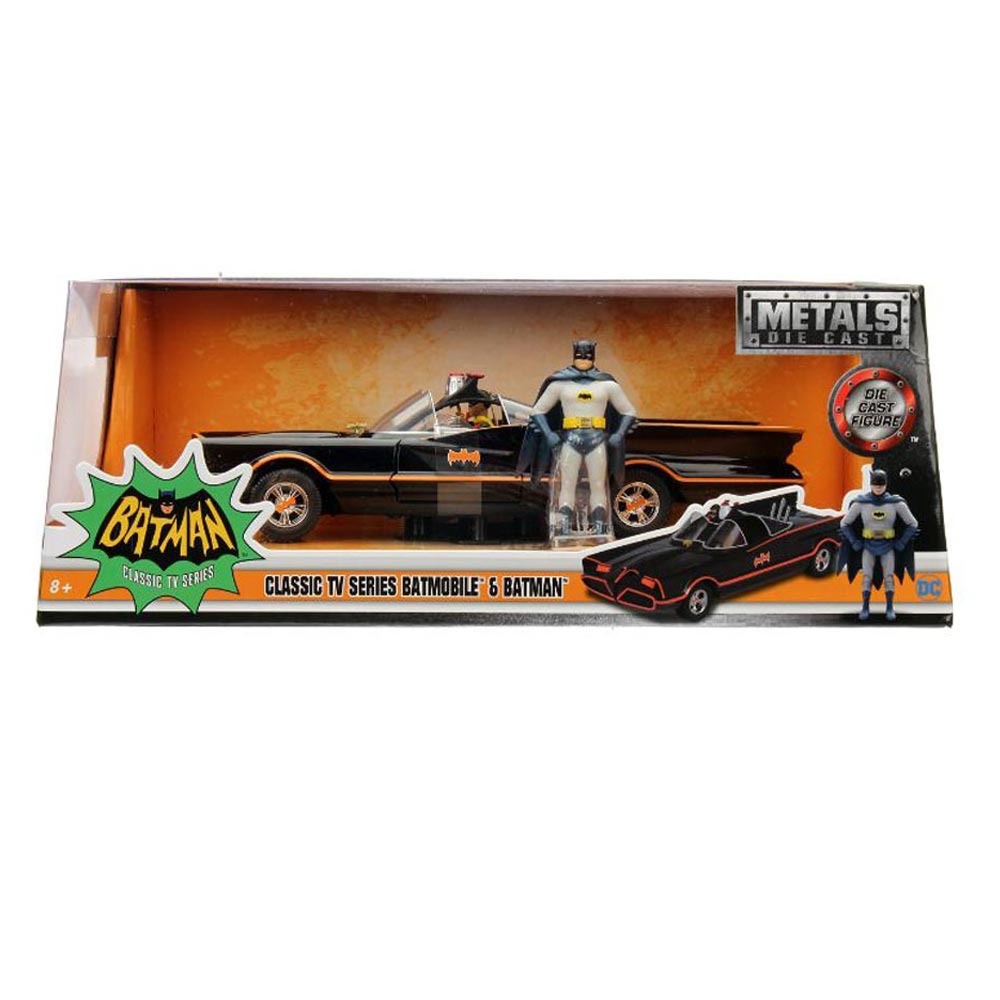 Batman Classic TV Series – Batmobile with Figures 1:24 Scale Diecast Model