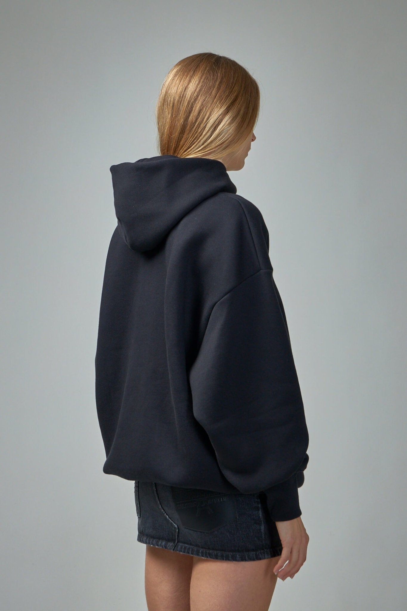 Cotton Oversized Hoodie Lace Label Transfer