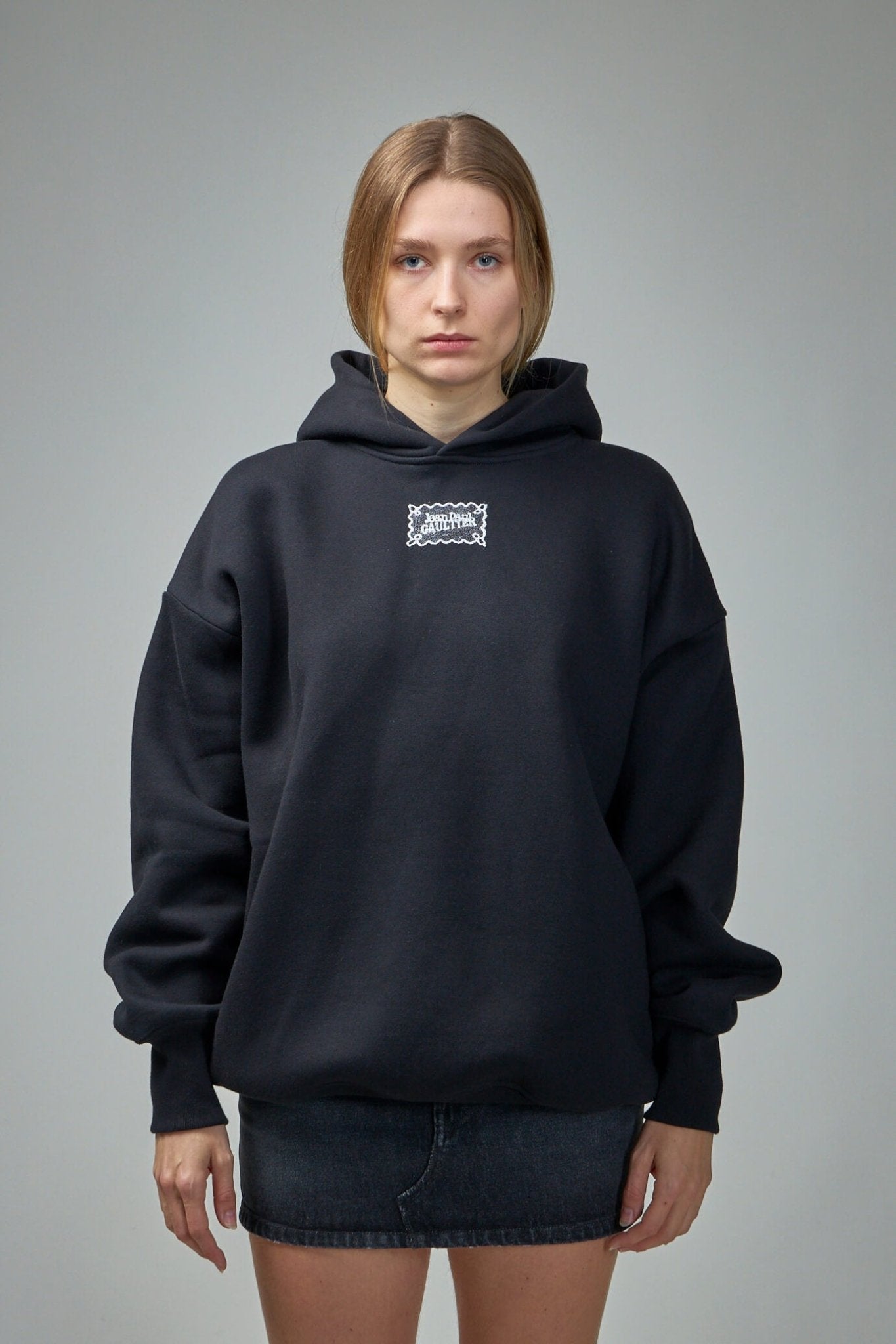 Cotton Oversized Hoodie Lace Label Transfer