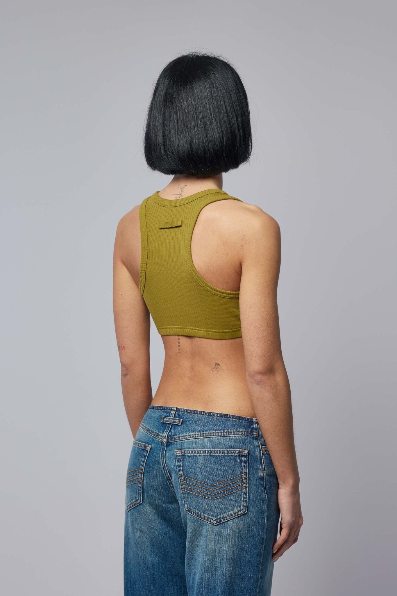 Cotton Ribbed Bra Top