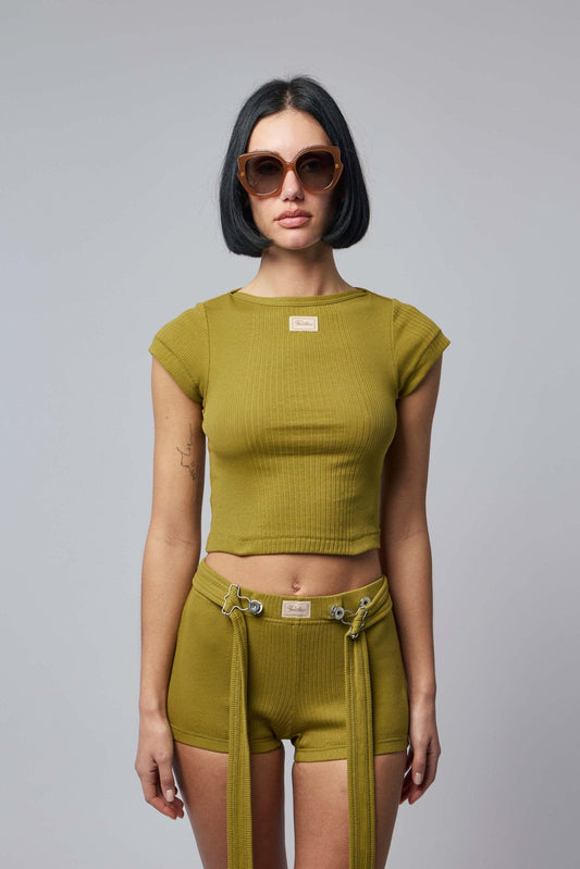 Ribbed Patch Baby T-shirt