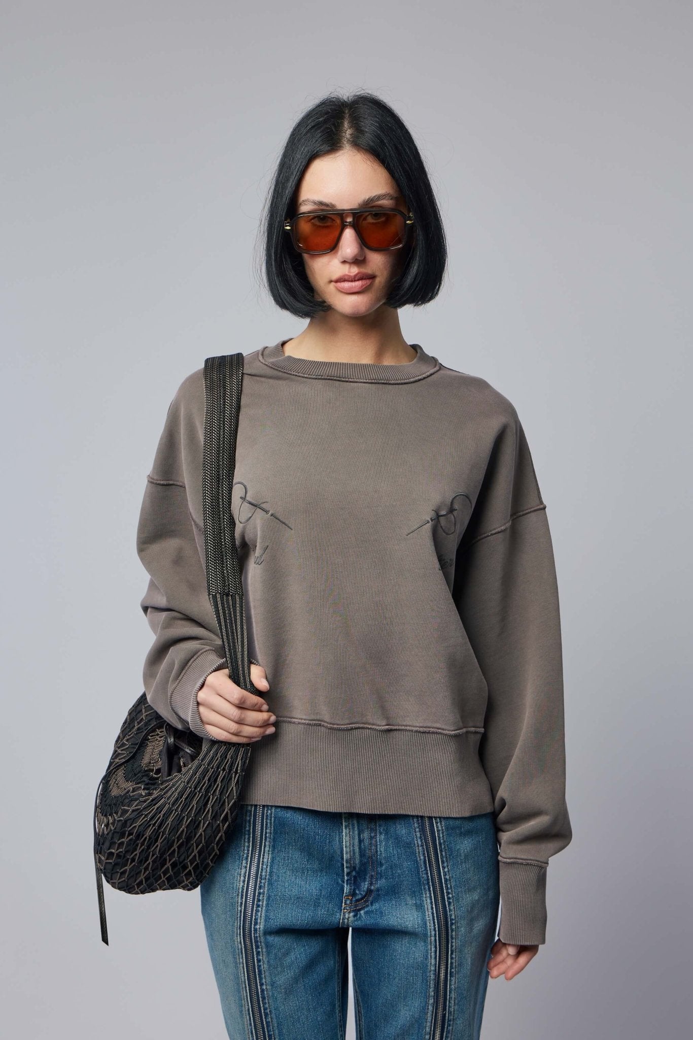 Long Sleeve Embroidered Sweatshirt