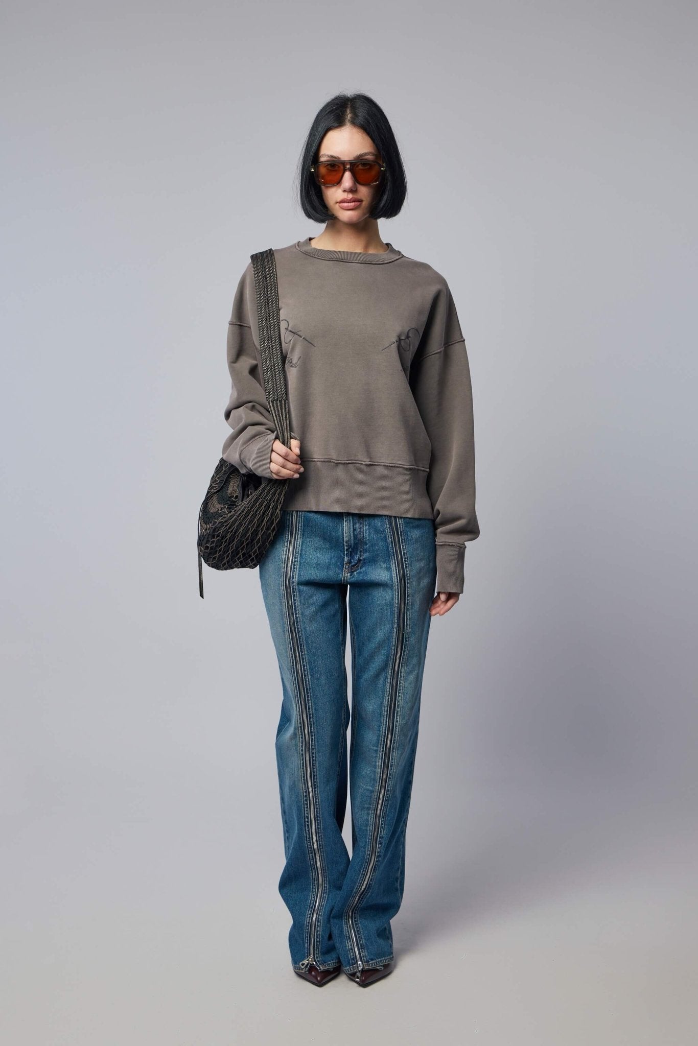 Long Sleeve Embroidered Sweatshirt
