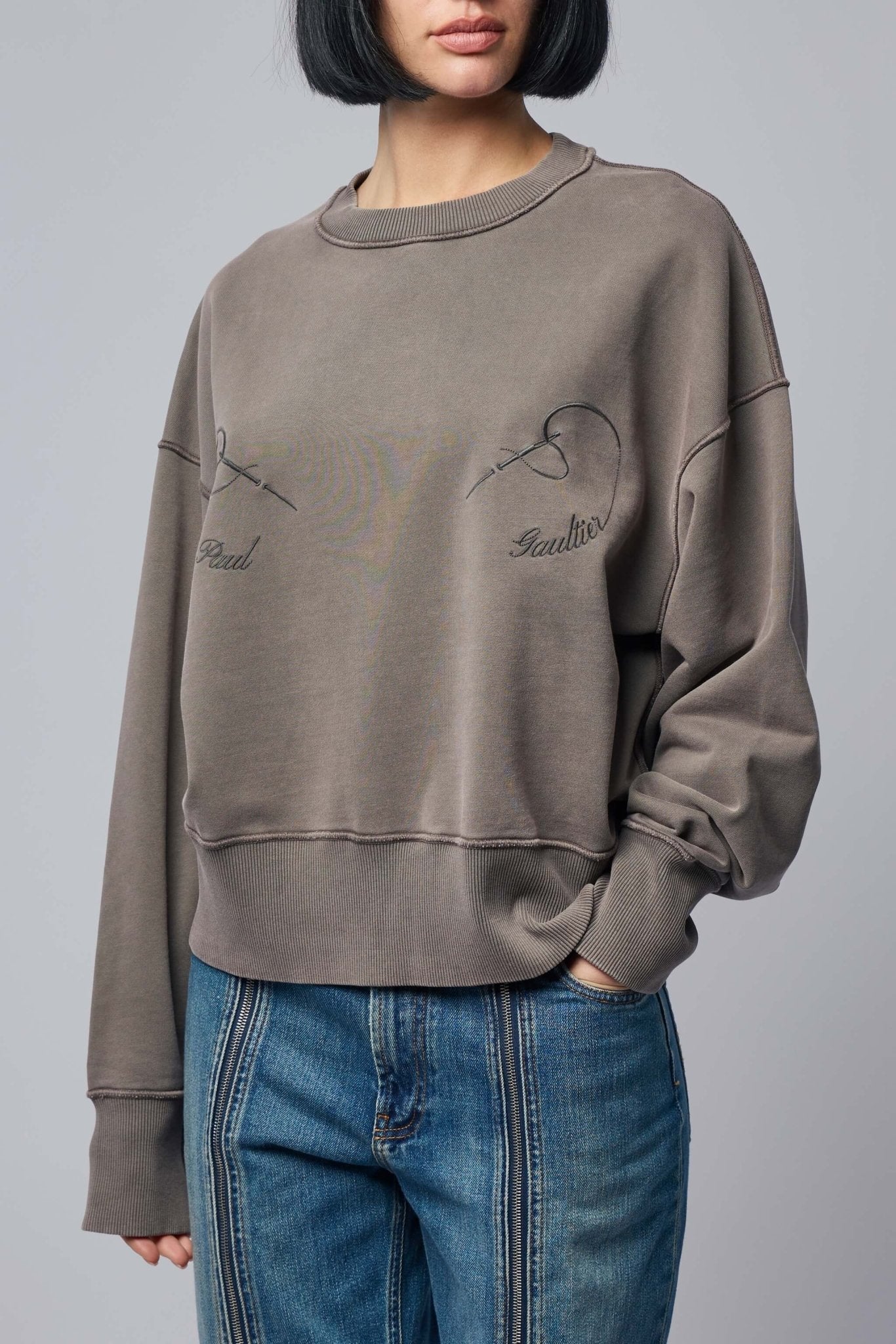 Long Sleeve Embroidered Sweatshirt