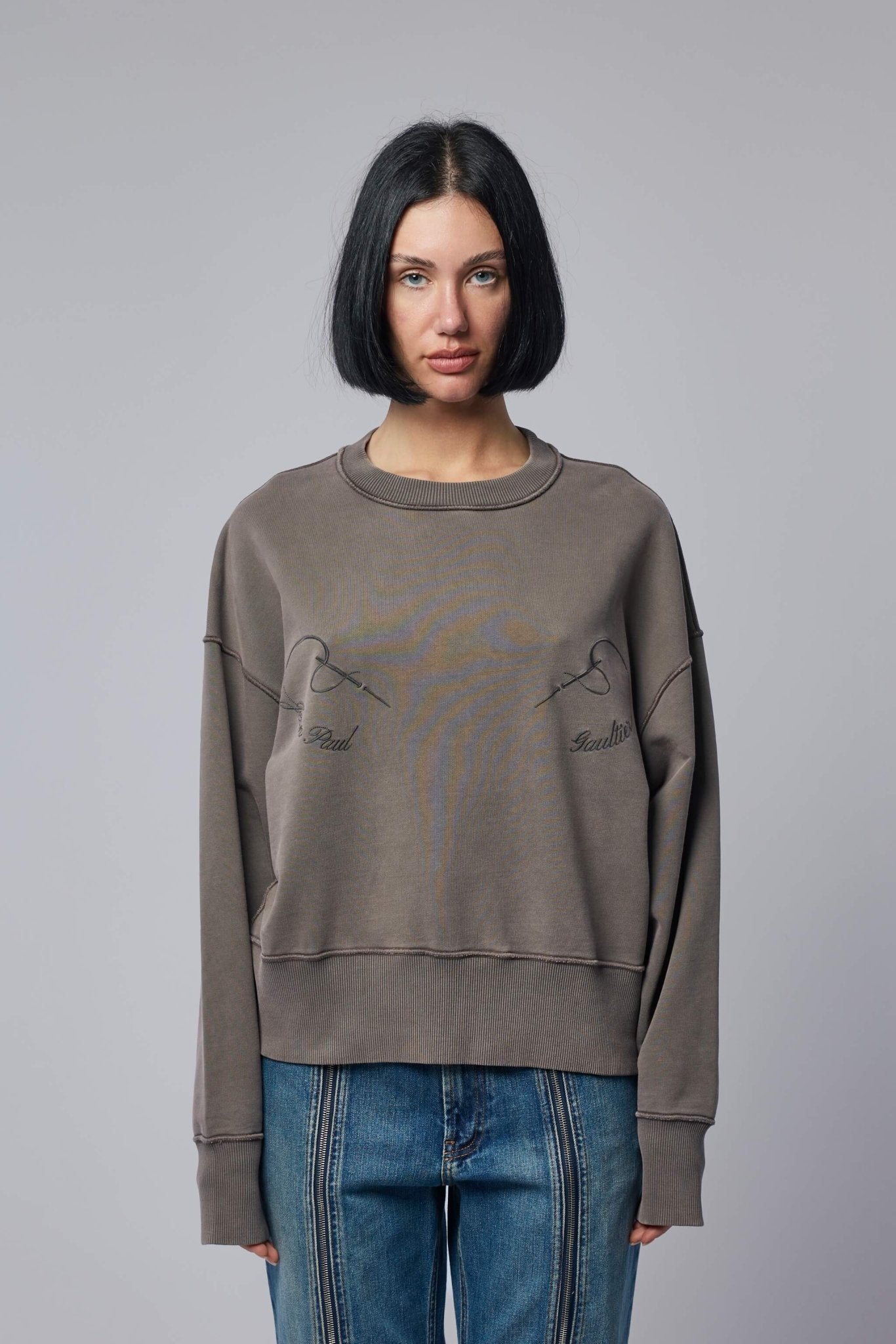Long Sleeve Embroidered Sweatshirt