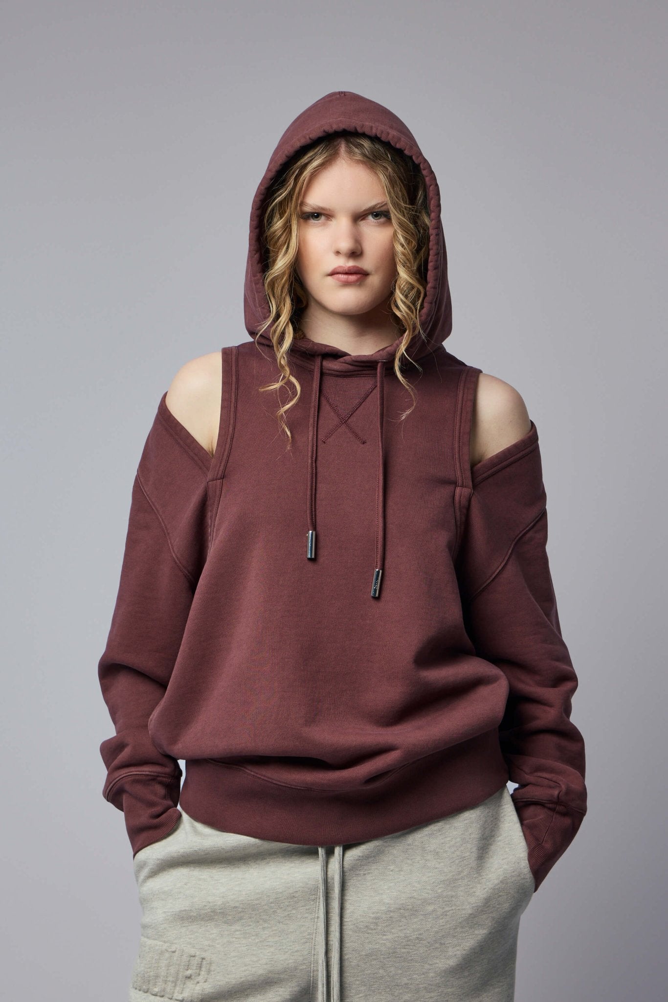 French Terry Cut Out Hoodie