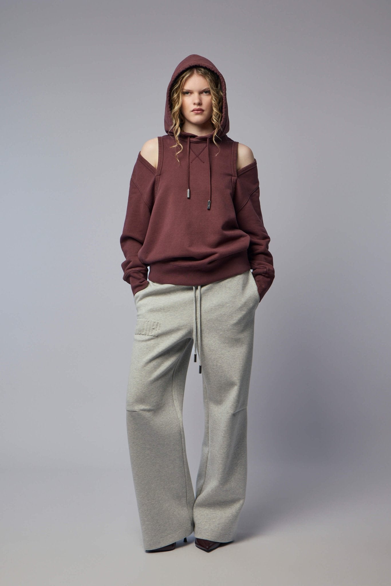 French Terry Cut Out Hoodie