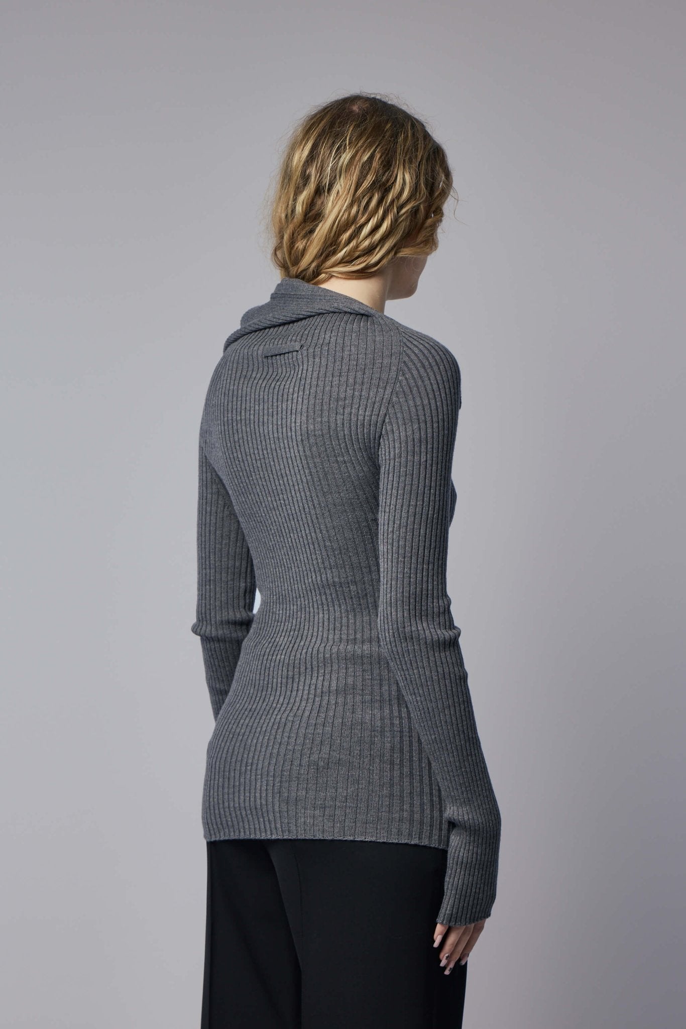 Merino Wool Asymmetric Pullover