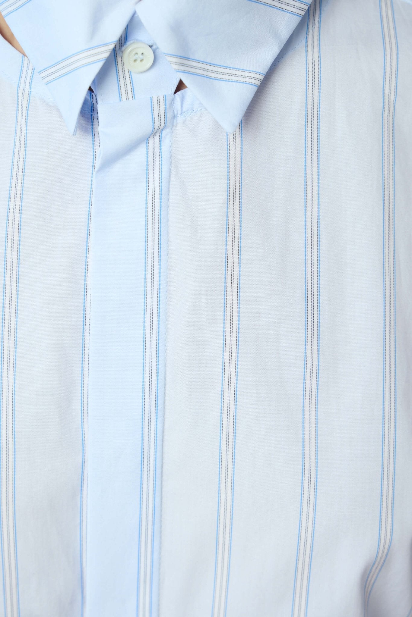 Pinstriped Floating Collar Shirt