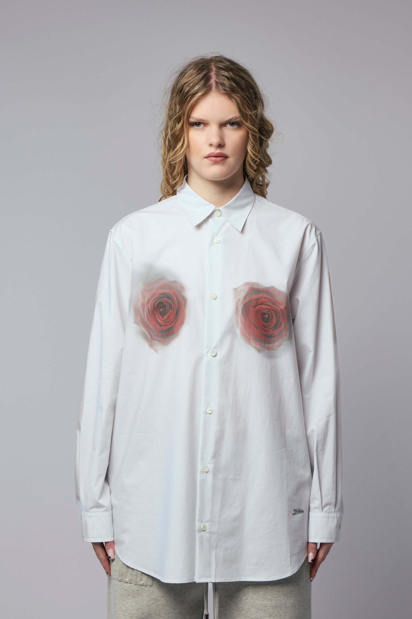 Unisex Shirt Printed Blurry Roses