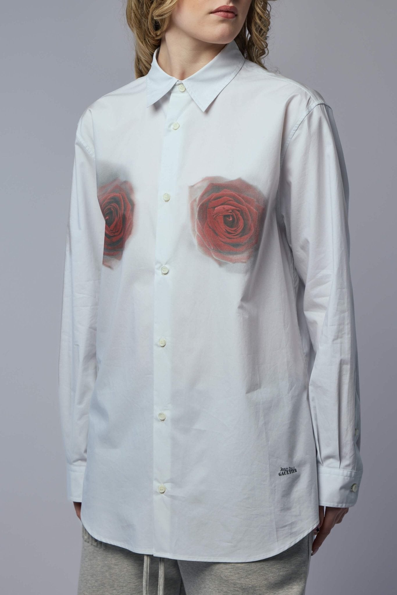 Unisex Shirt Printed Blurry Roses