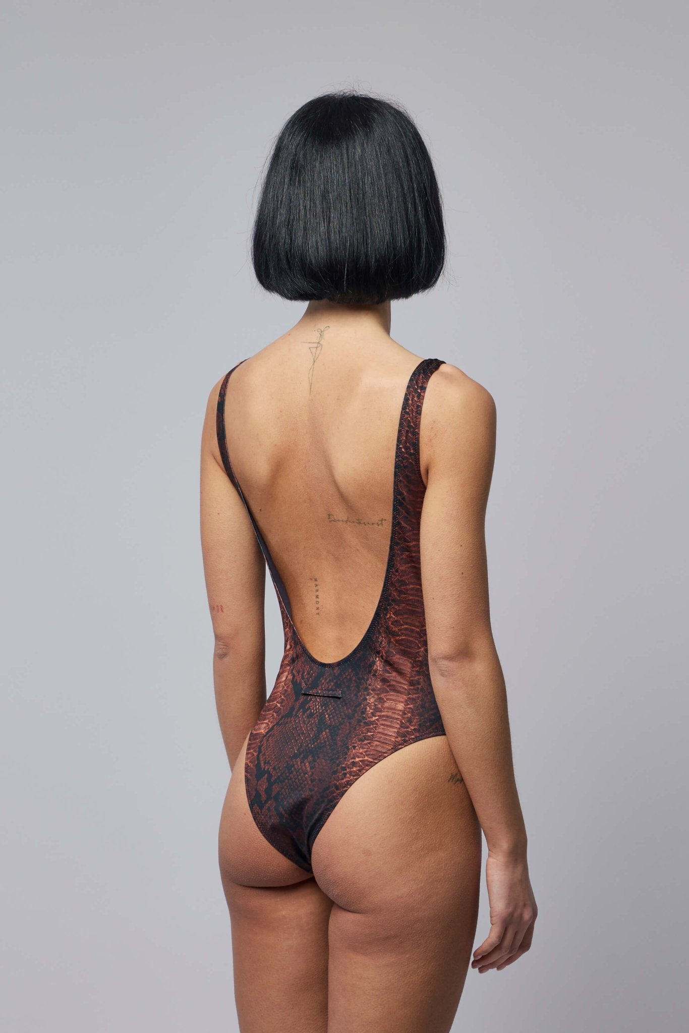 Printed Python Swimsuit