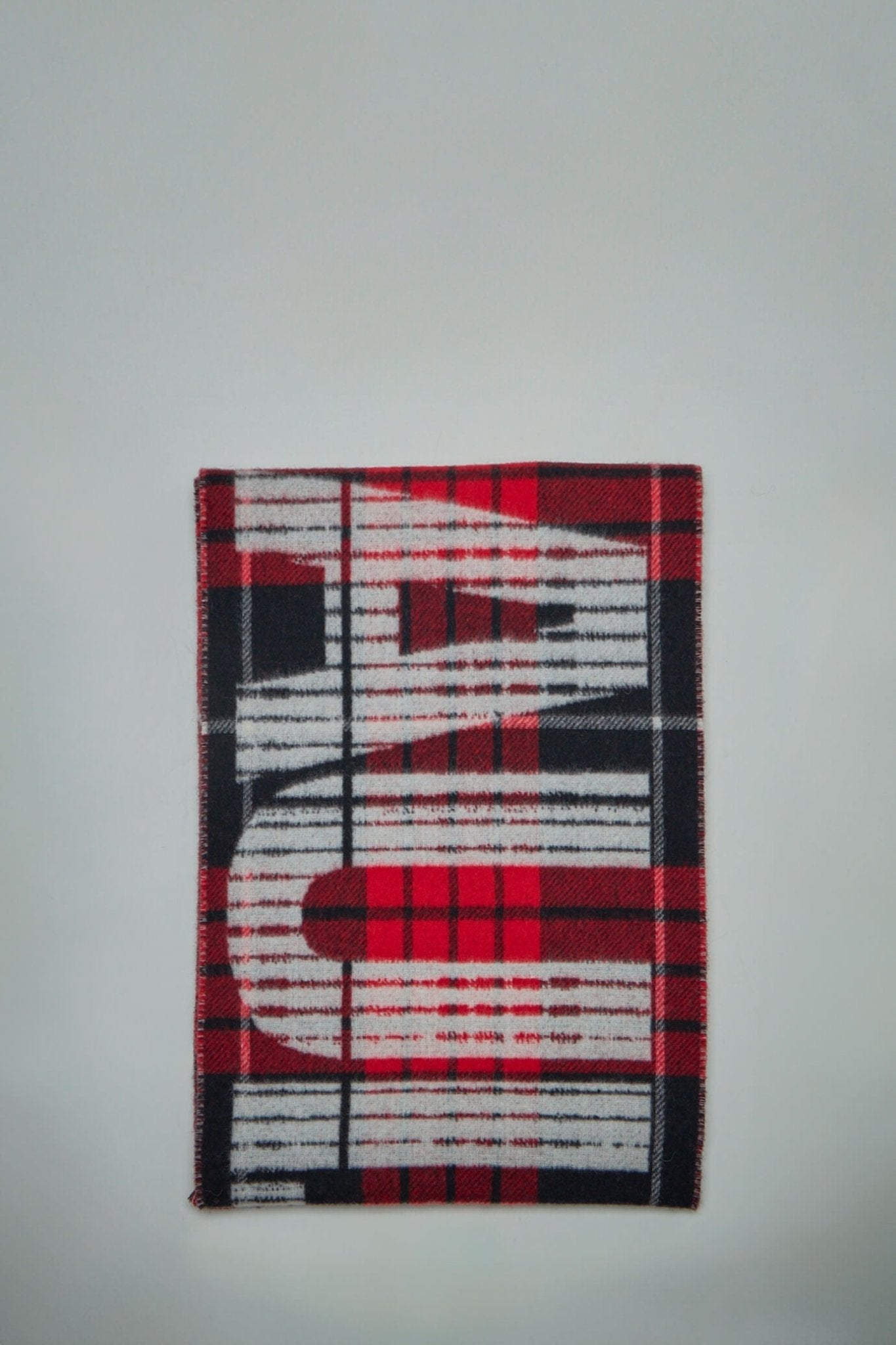 Tartan Wool Scarf with Gaultier Logo
