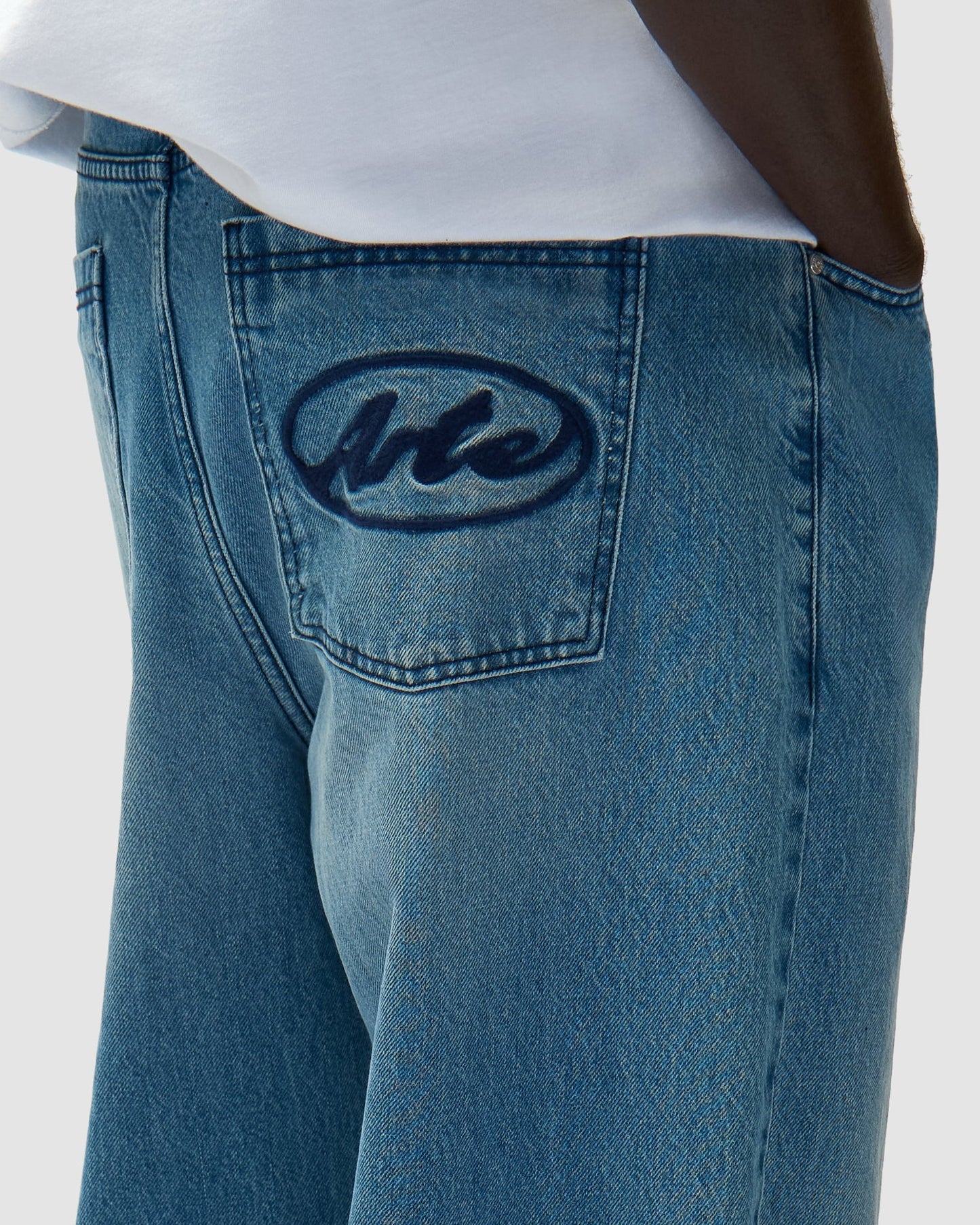 Pantalones vaqueros Baggy Relaxed Arte Antwerp Circle Logo para hombre