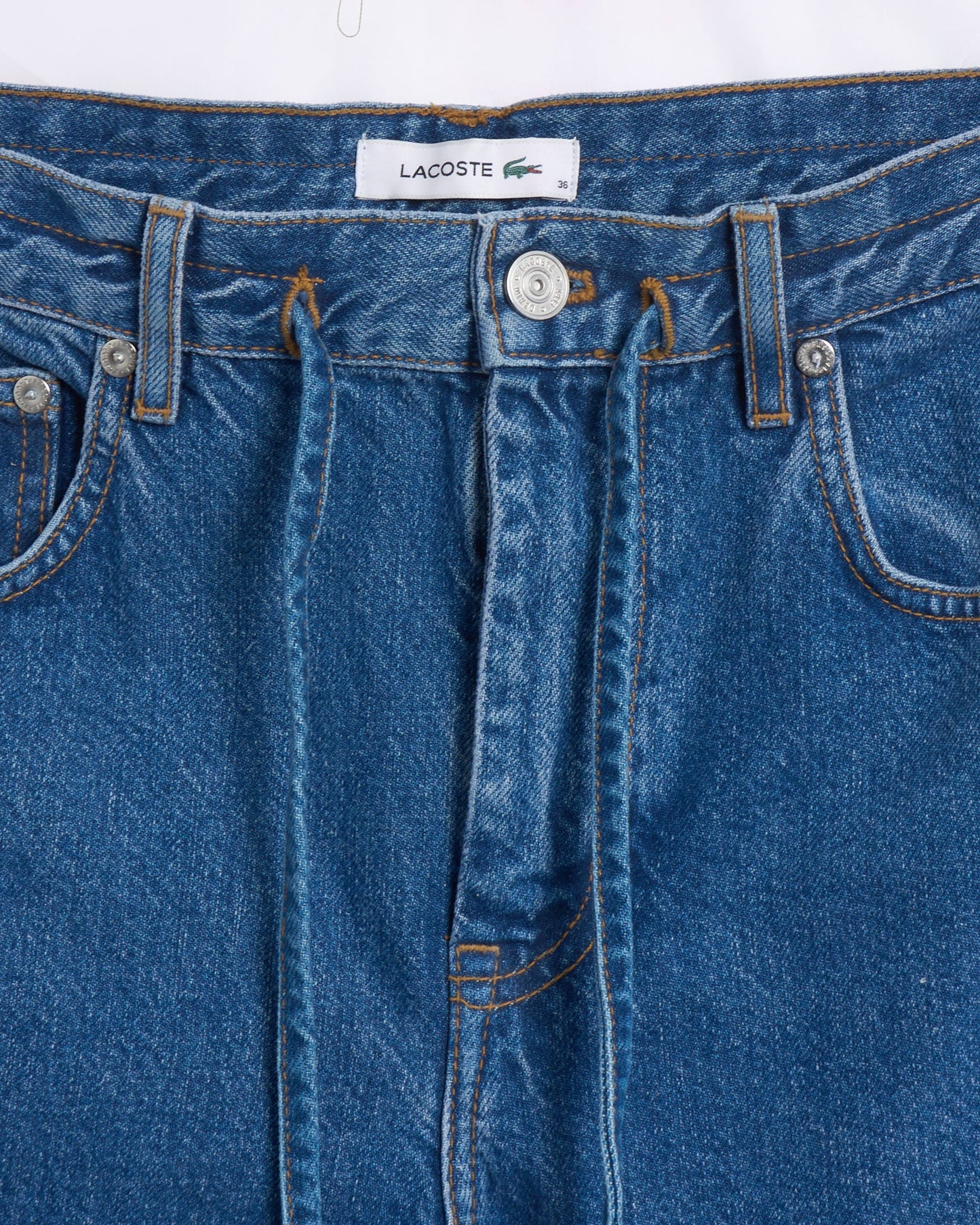 Pantalones vaqueros Relaxed Lacoste Wide Fit Denim Pants para mujer